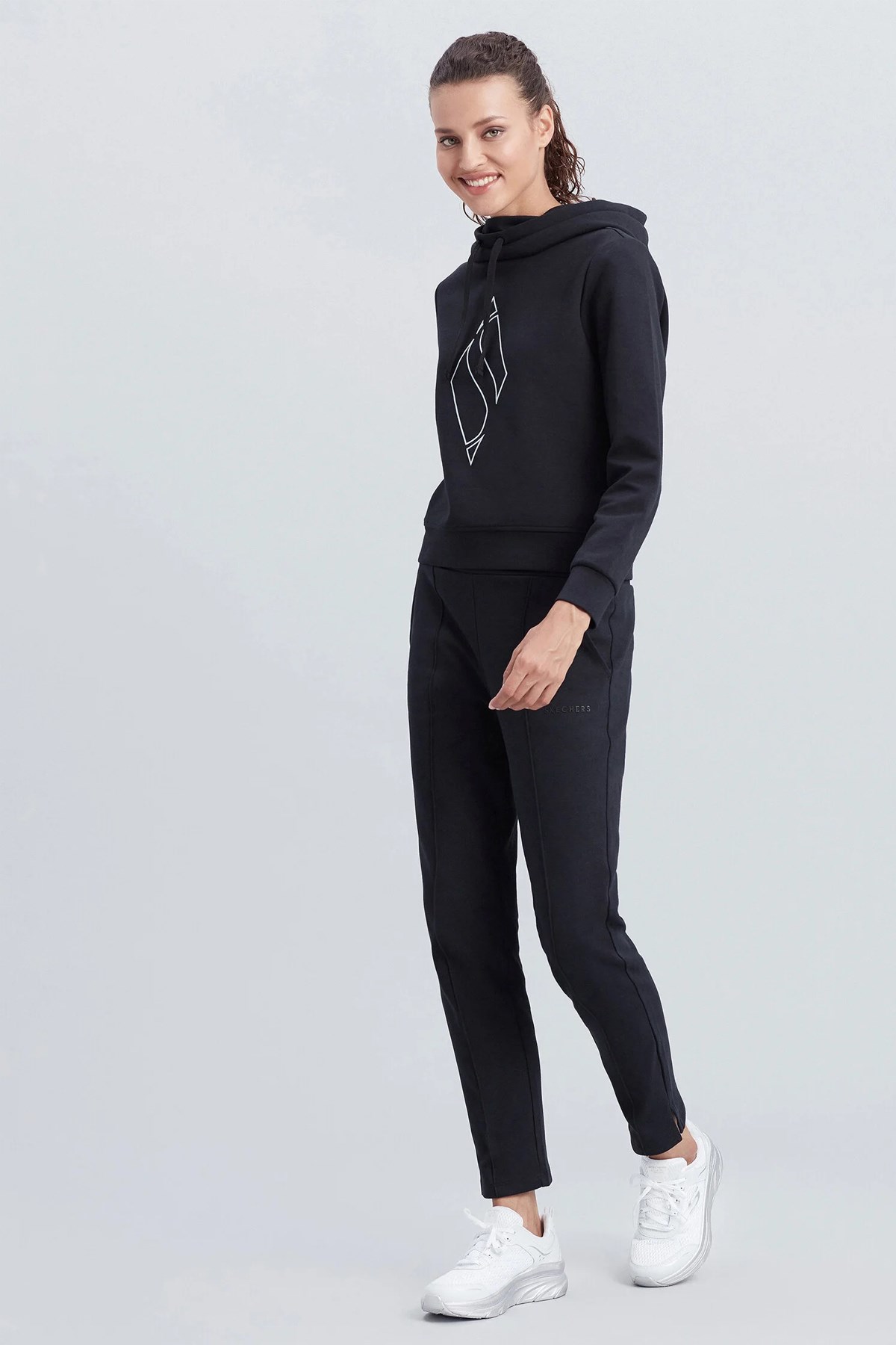 Skechers Big Logo Kadın Sweatshirt S212053-001 Siyah