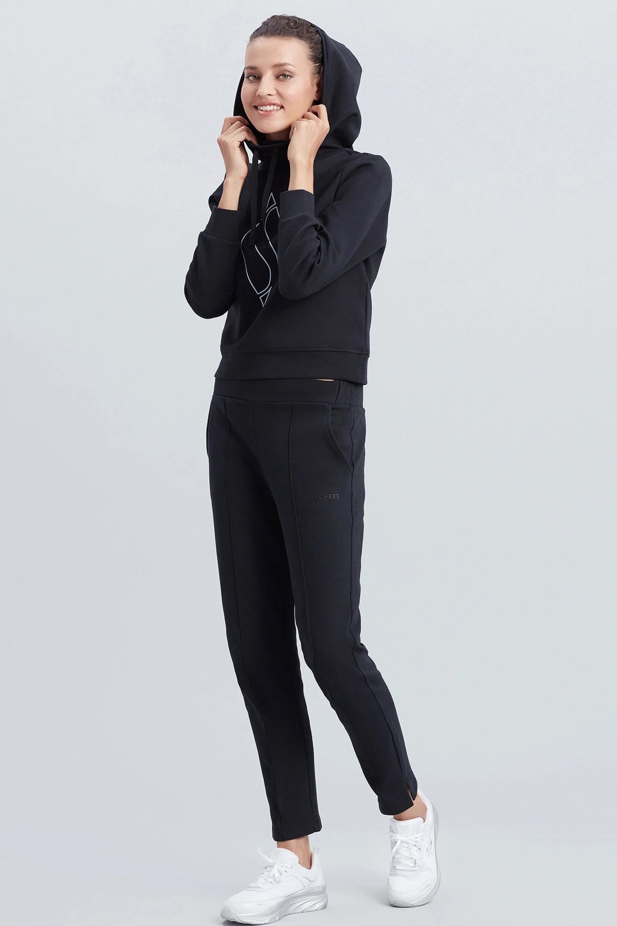 Skechers Big Logo Kadın Sweatshirt S212053-001 Siyah