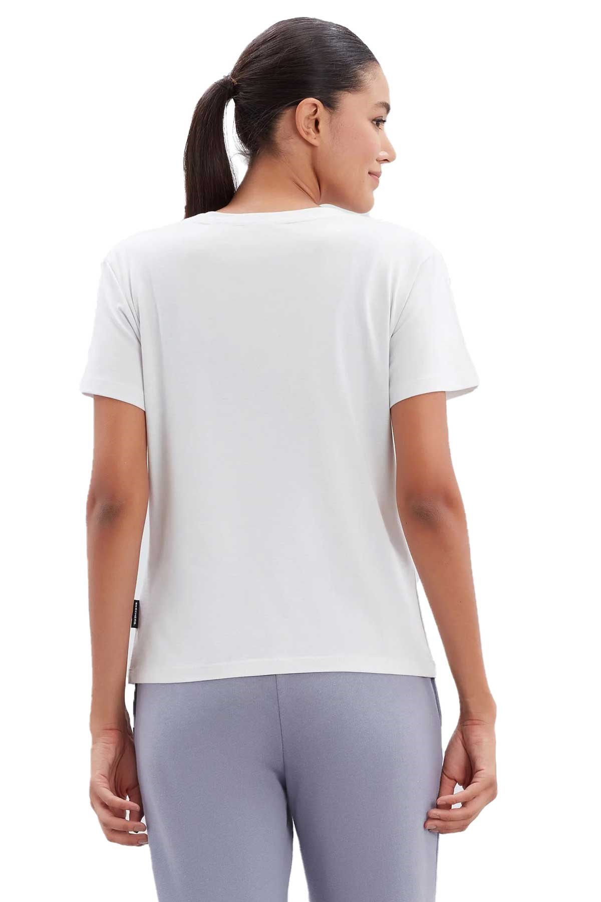 Skechers Kadın Tişört S212178-102 Beyaz