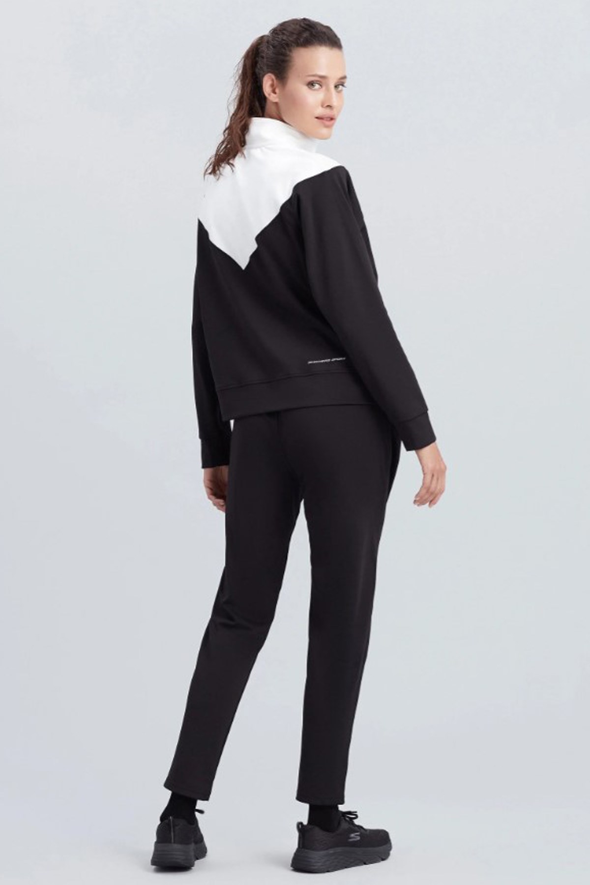Skechers Micro Color Block Suit Kadın Eşofman Takımı S212251-001 Siyah