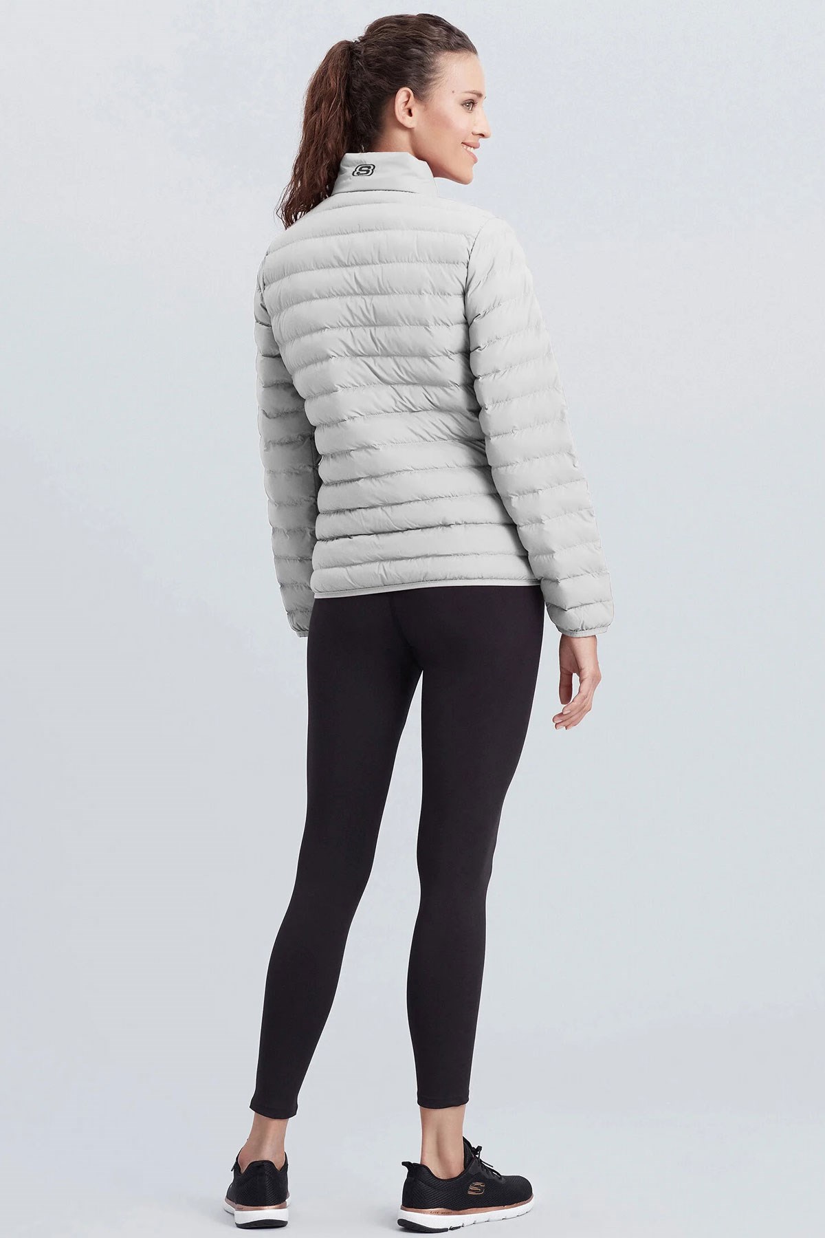 Skechers Turtle Neck Essential Kadın Mont S212273-102 Beyaz