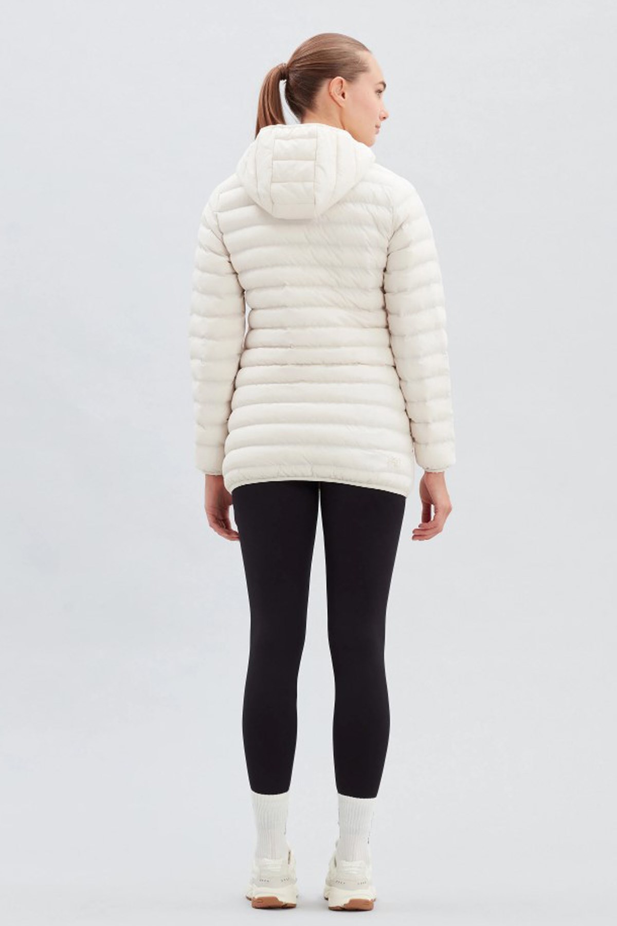 Skechers Essential Midi Length Hooded Kadın Mont S212276-102 Beyaz