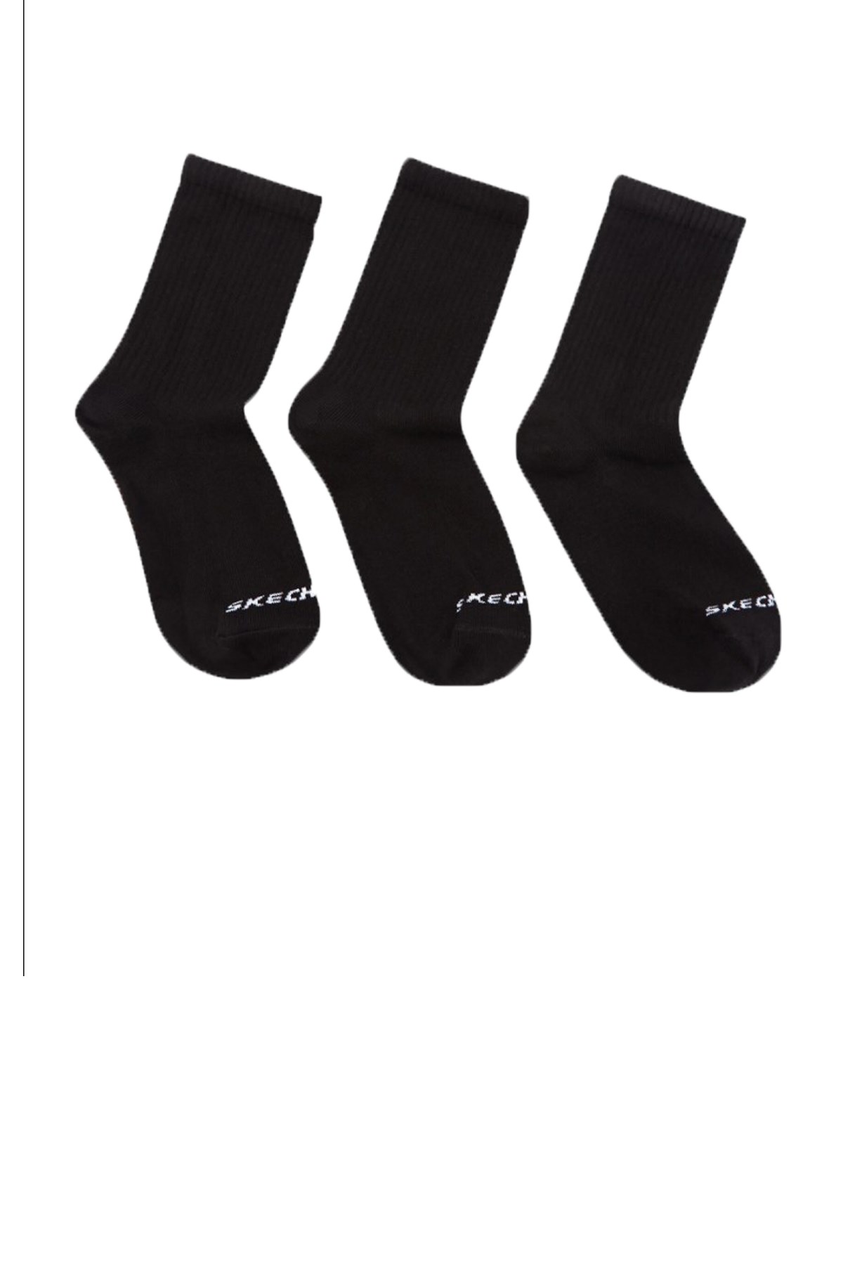 Skechers Crew Cut 3 Lü Paket Erkek Çorap S212283-001 Siyah