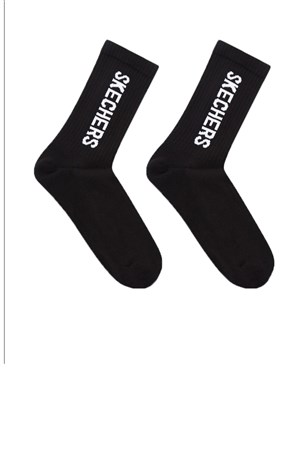 Skechers Crew Cut Rib Cuff Branded 2 Li Paket Çorap S212304-001