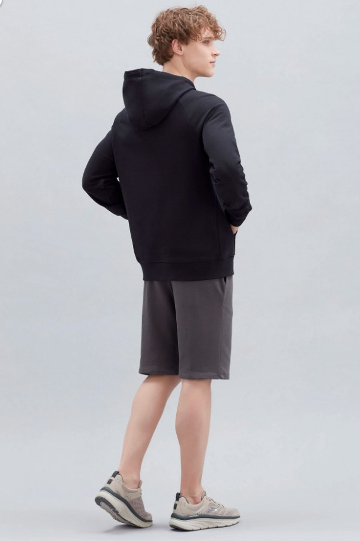 Skechers New Basics Hoodie Erkek Sweatshirt S212909-001-A Siyah