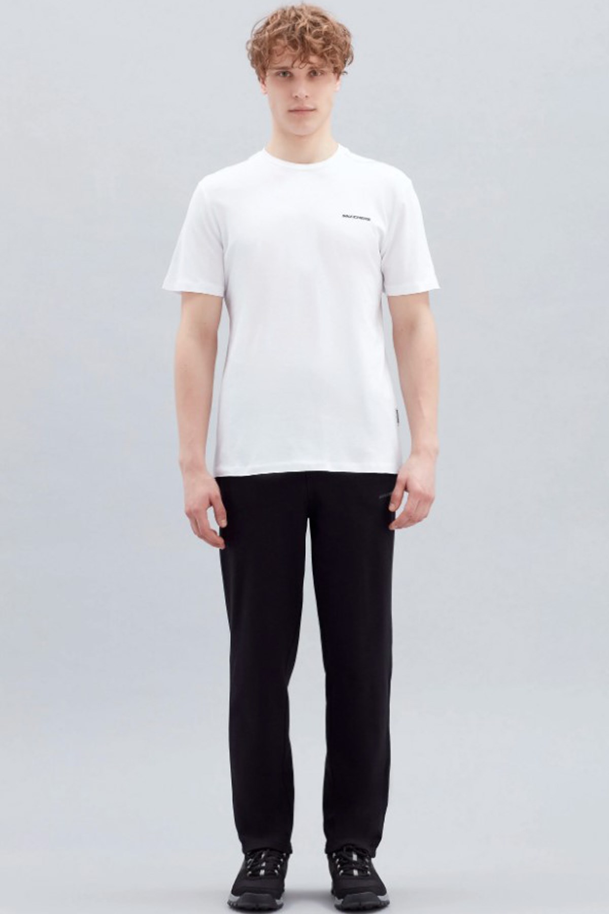 Skechers New Basics Crew Neck Erkek Tişört S212910-102 Beyaz