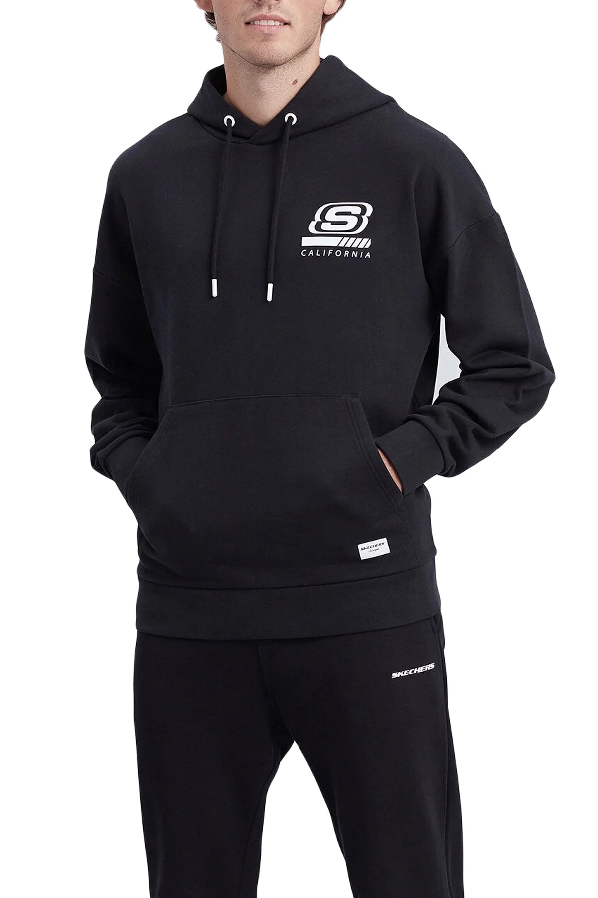 Skechers Chest Logo Erkek Sweatshirt S212937-001 Siyah