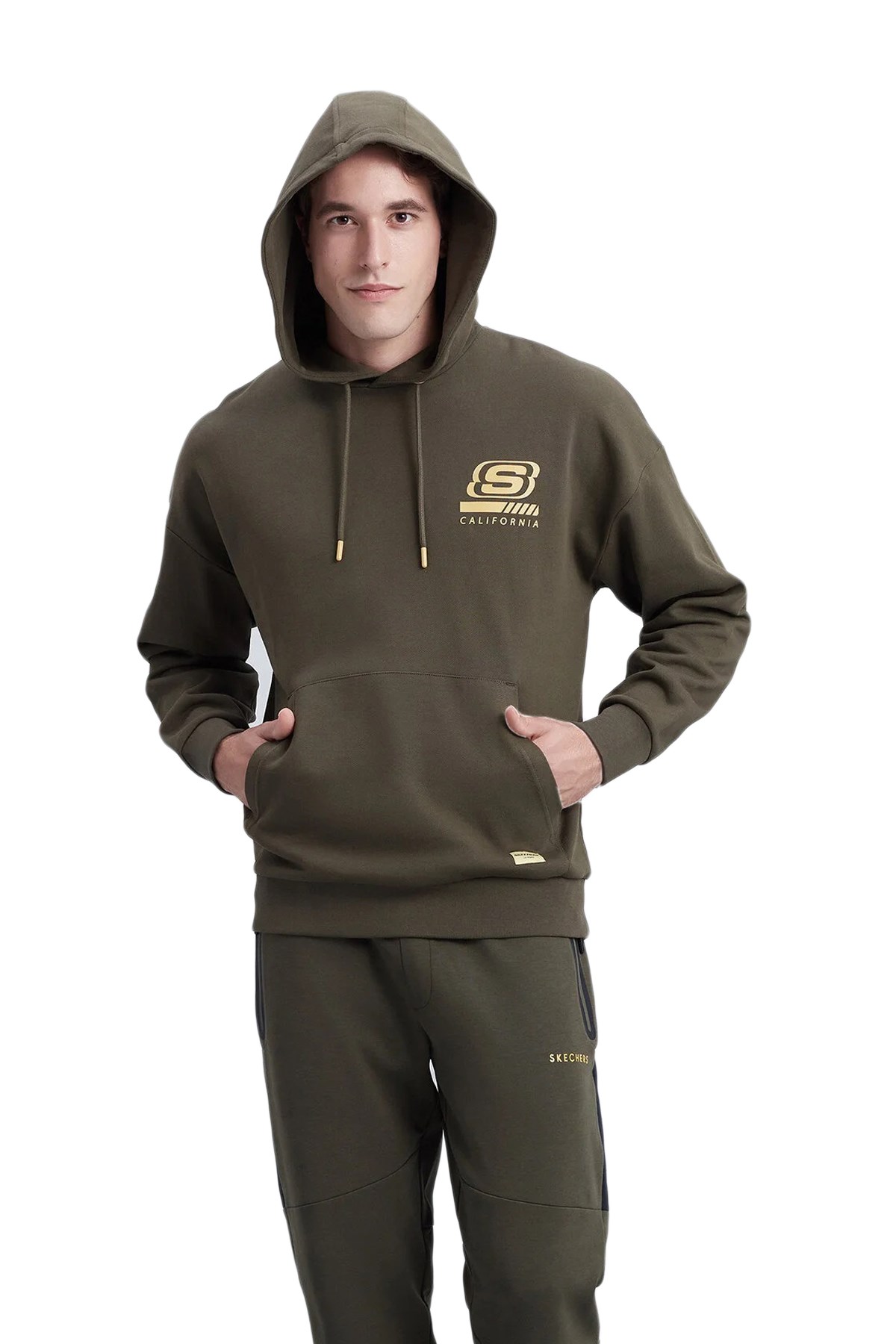 Skechers Chest Logo Erkek Sweatshirt S212937-801 Haki