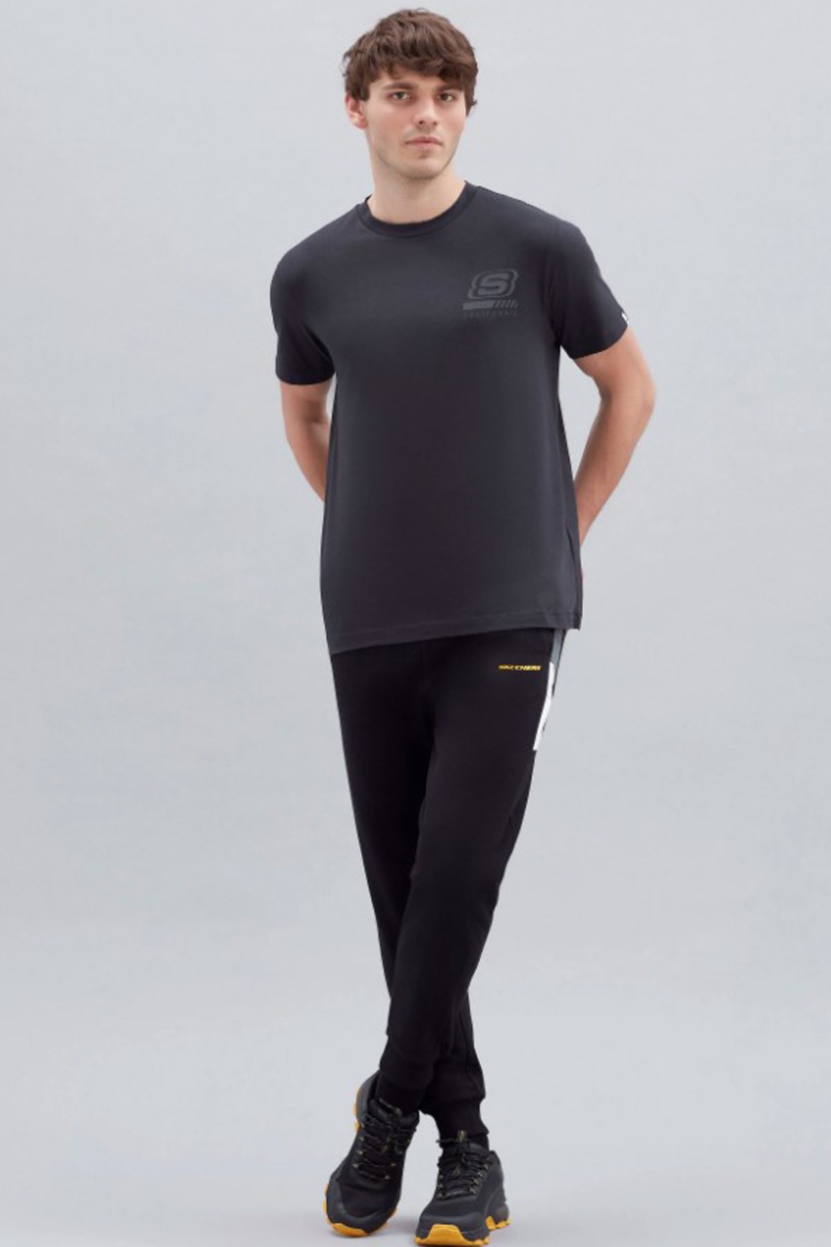 Skechers Chest Logo Erkek Tişört S212938-001-A Siyah