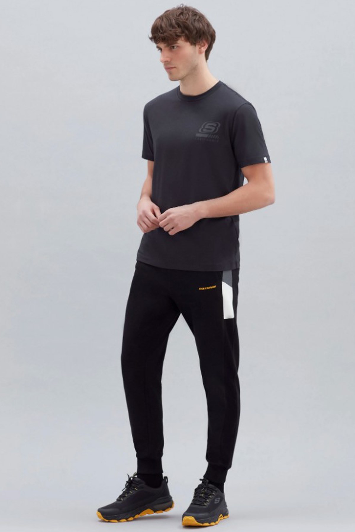 Skechers Chest Logo Erkek Tişört S212938-001-A Siyah