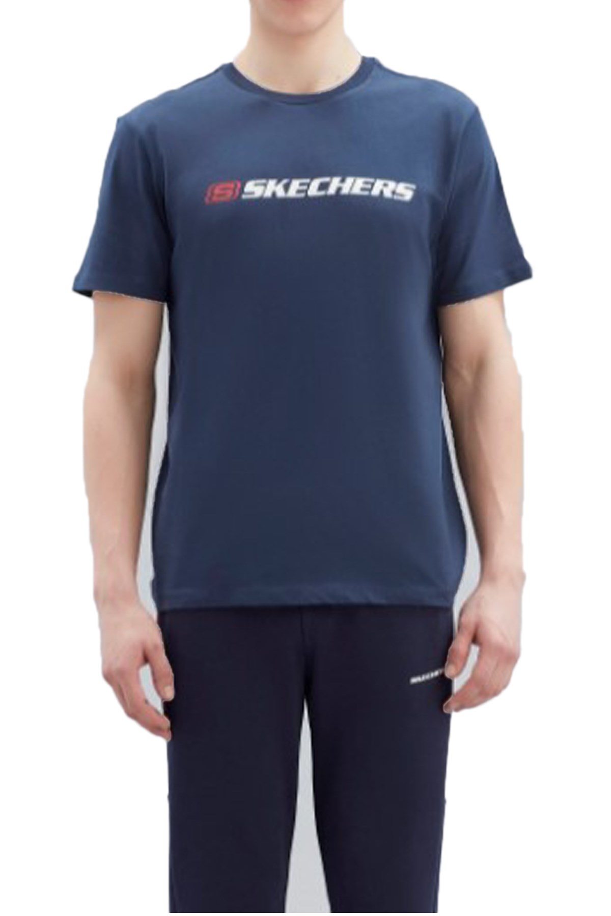 Skechers Graphic Big Logo Erkek Tişört S212956-410 Lacivert