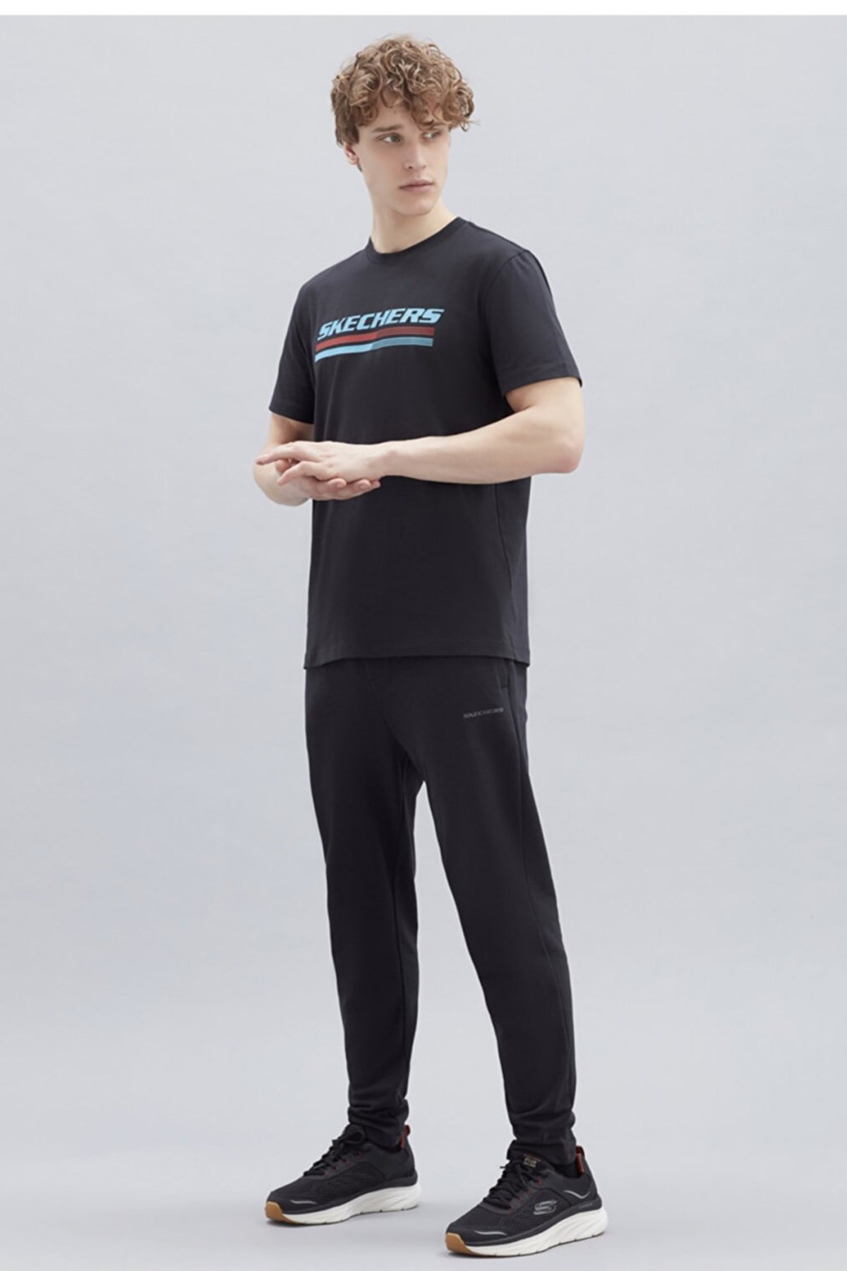 Skechers Graphic Big Logo Erkek Tişört S221059-001 Siyah
