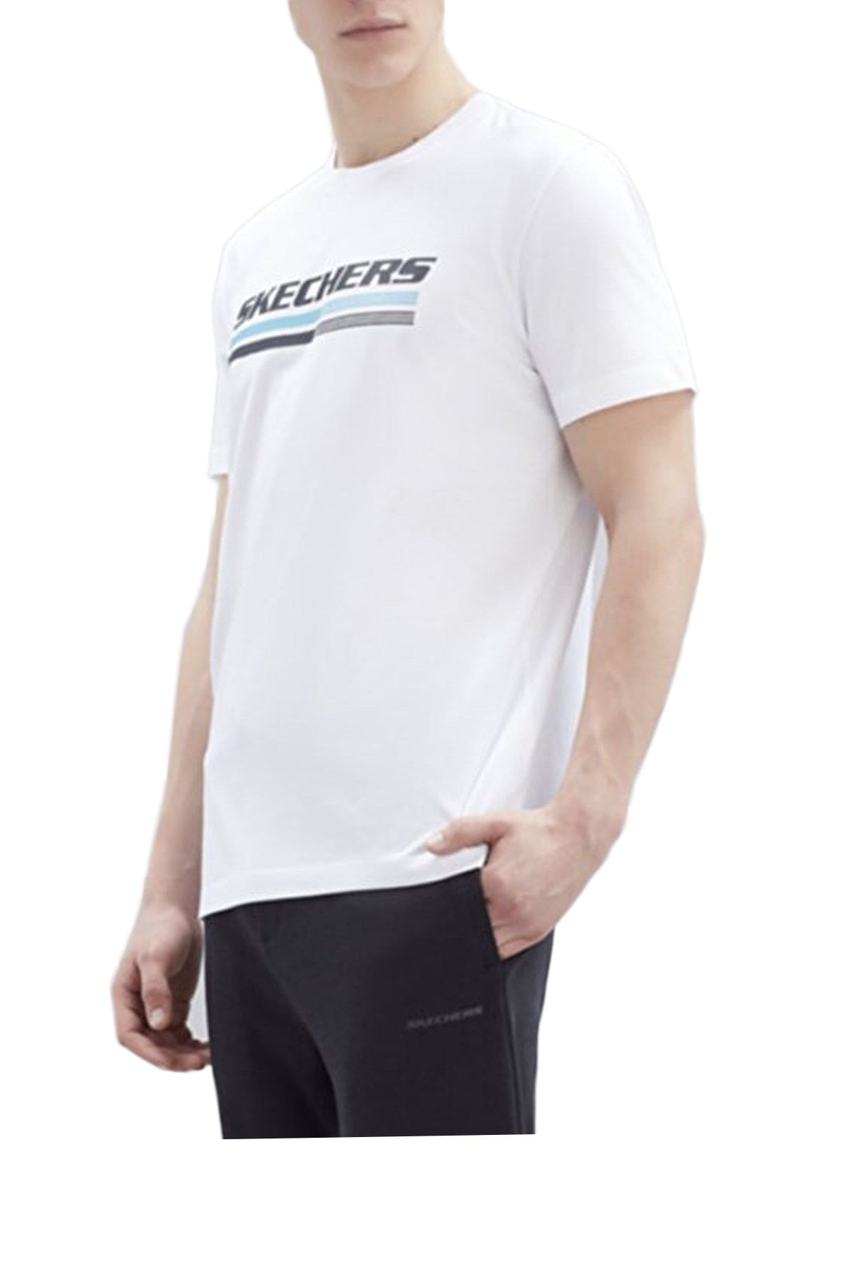 Skechers Graphic Big Logo Erkek Tişört S221059-102 Beyaz
