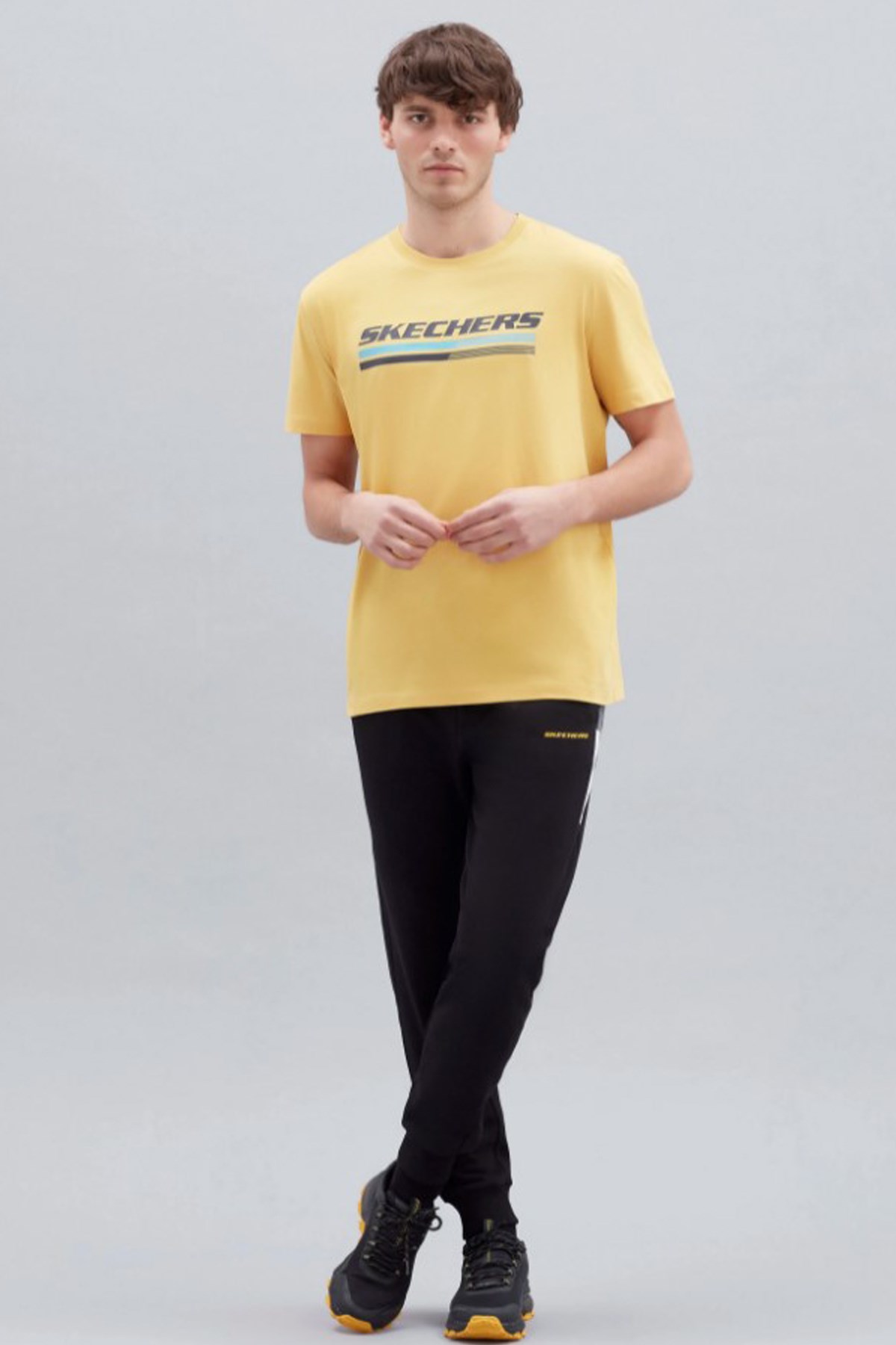 Skechers Graphic Big Logo Erkek Tişört S221059-200 Sarı