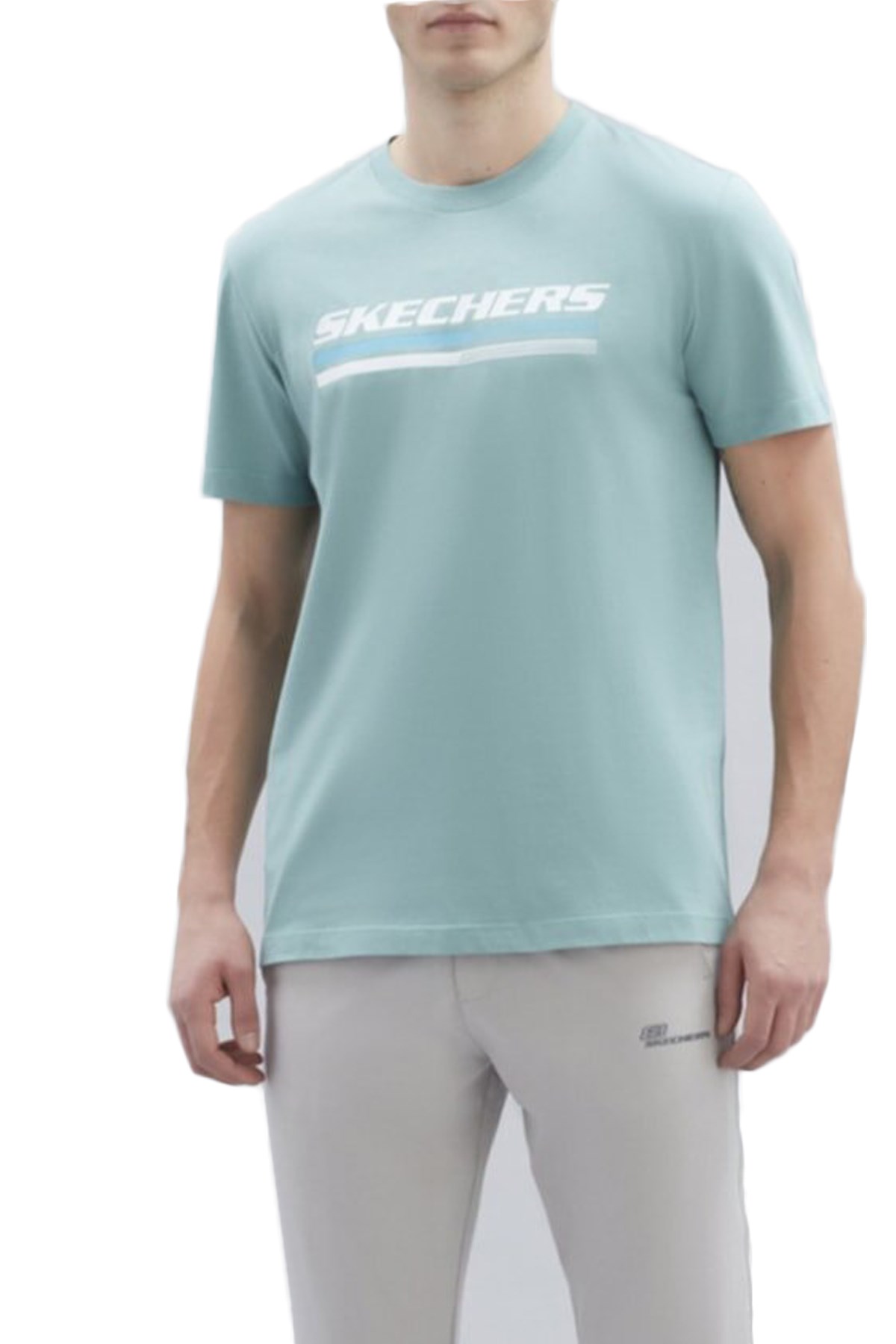 Skechers Graphic Big Logo Erkek Tişört S221059-400 Mavi