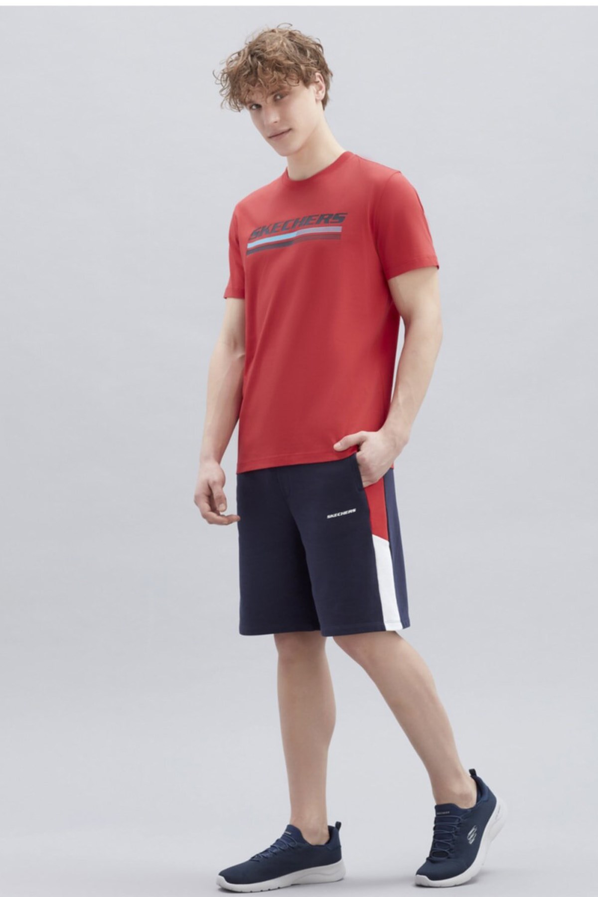 Skechers Graphic Big Logo Erkek Tişört S221059-600 Kırmızı