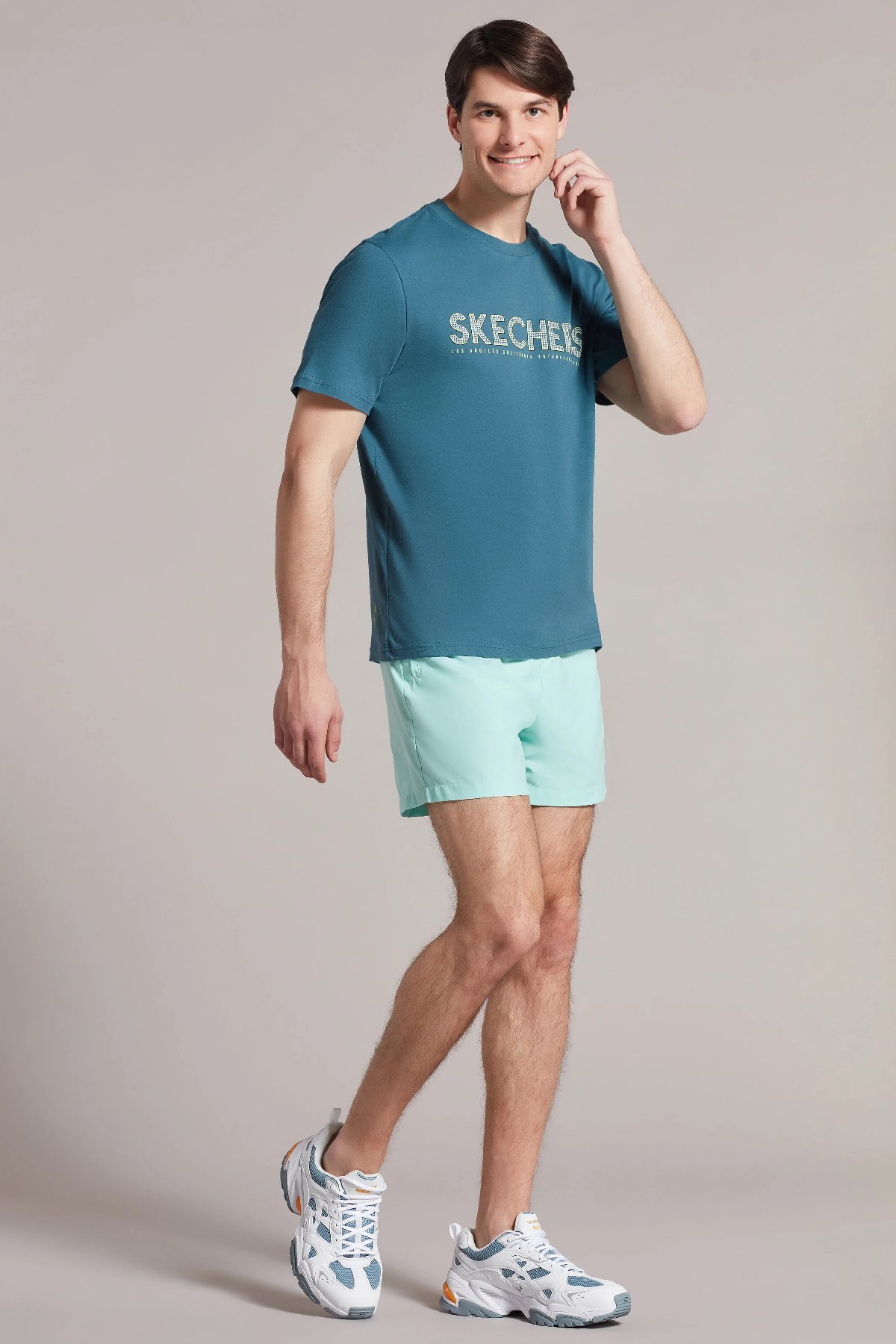 Skechers Erkek Tişört S221135-405 Mavi