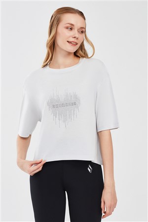Skechers Graphic Short Sleeve Kadın Tişört S221173-035 Gri