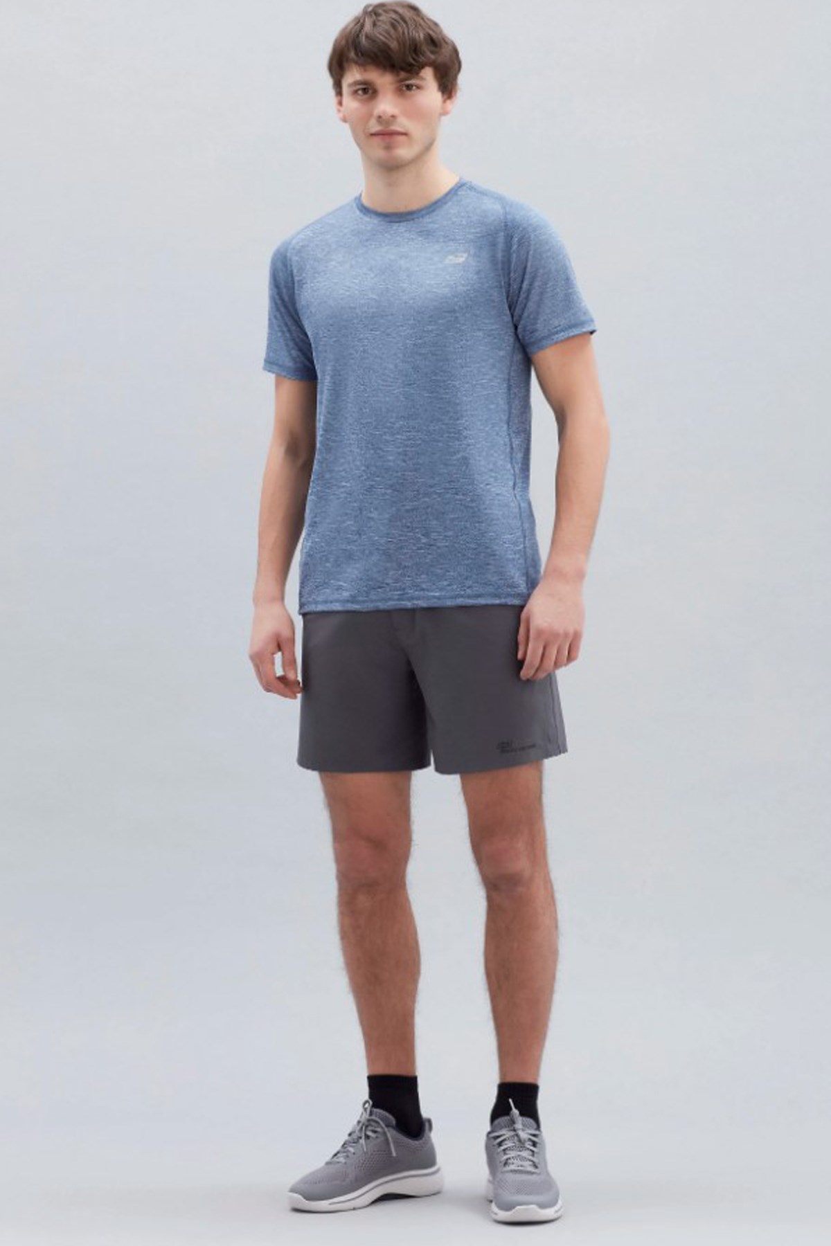 Skechers Seamless M Crew Erkek Tişört S221507-410 Mavi