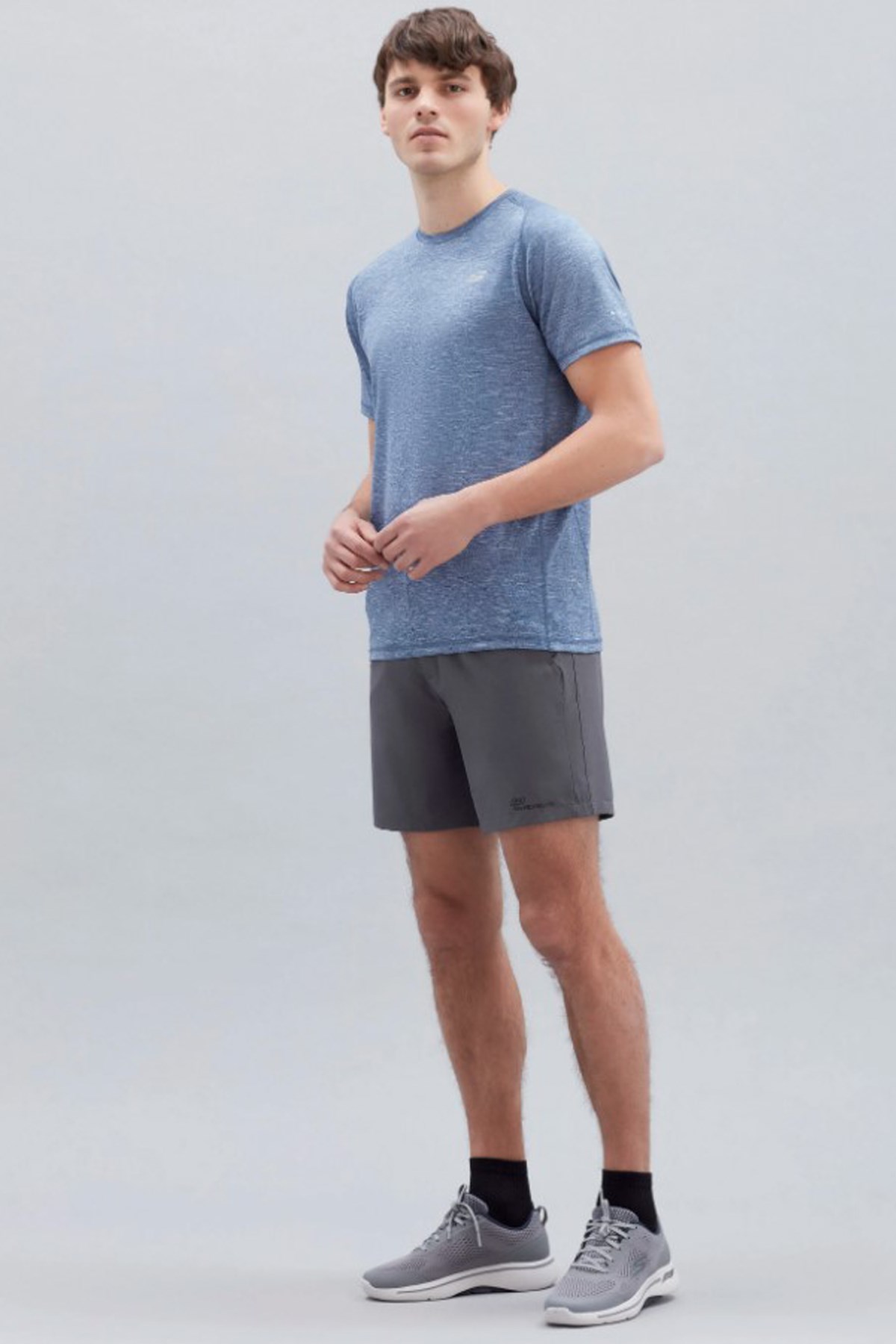 Skechers Seamless M Crew Erkek Tişört S221507-410 Mavi