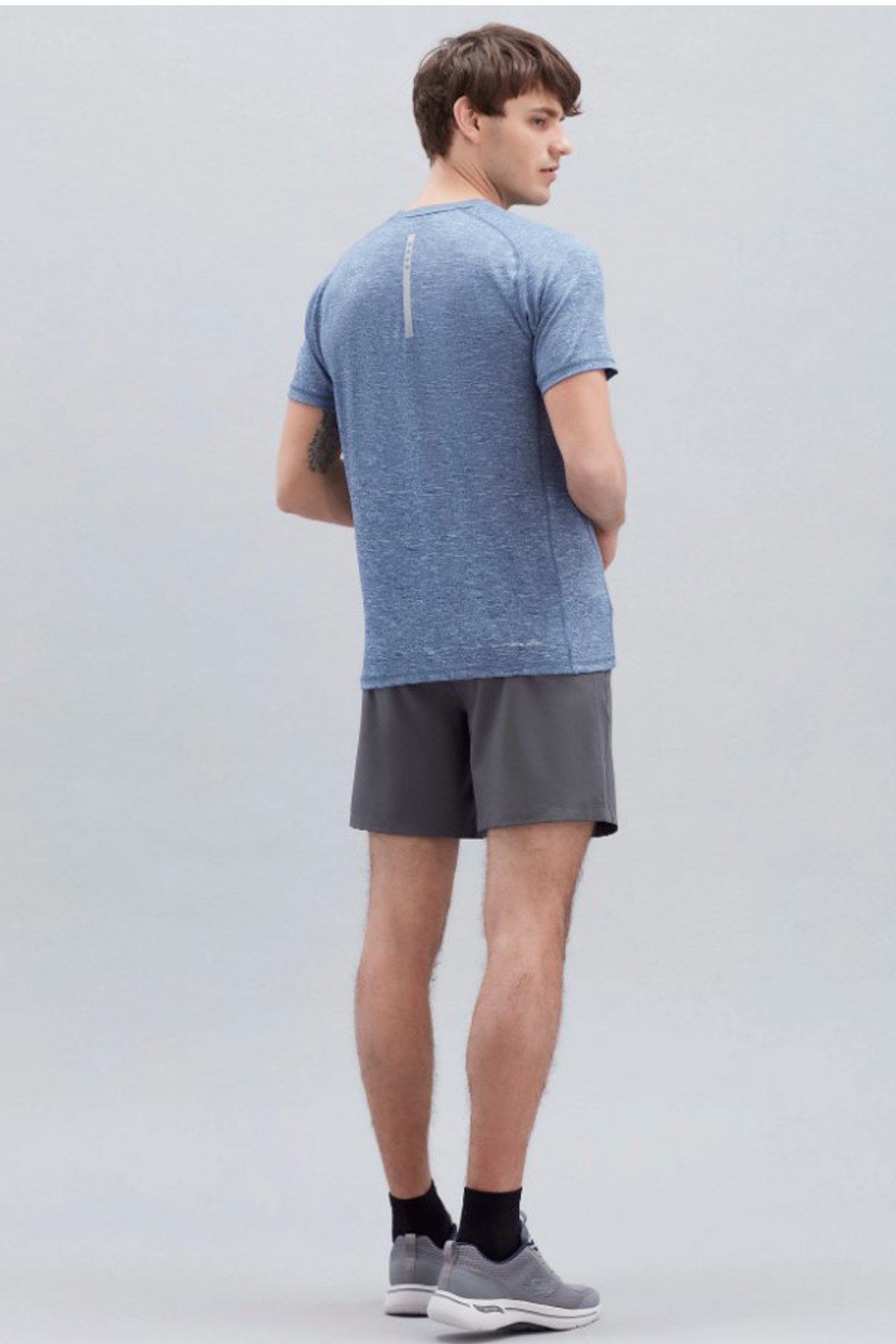 Skechers Seamless M Crew Erkek Tişört S221507-410 Mavi