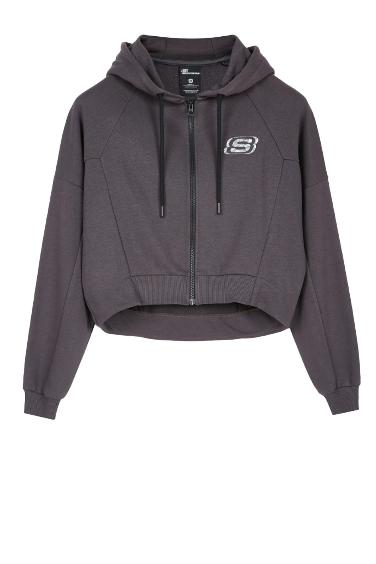 Skechers Mid Weight Fleece Kadın Fermuarlı Sweatshirt S222047-003 Antrasit