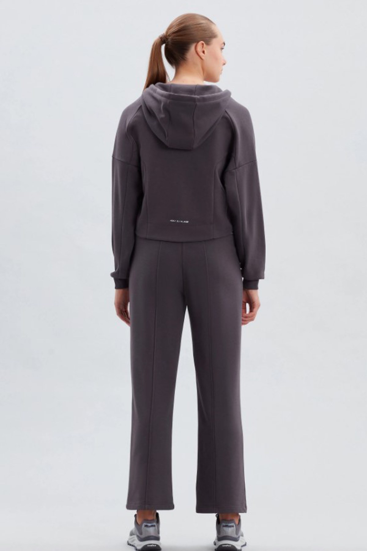 Skechers Mid Weight Fleece Kadın Fermuarlı Sweatshirt S222047-003 Antrasit