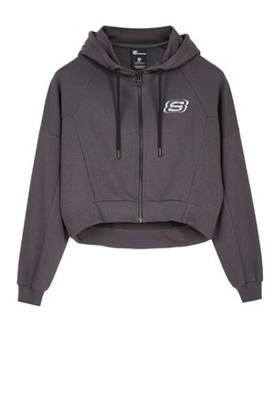 Skechers Mid Weight Fleece Kadın Fermuarlı Sweatshirt S222047-003