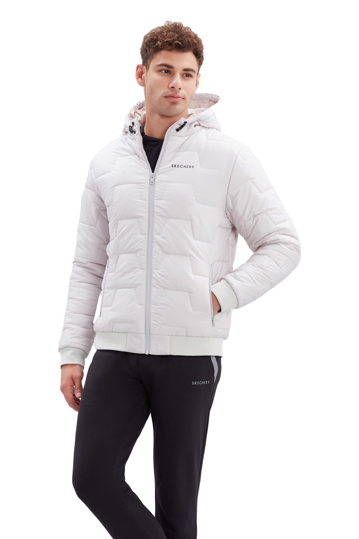 Skechers Outerwear M Padded Erkek Mont S222060-013 Gri