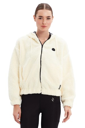 Skechers Outdoor Fleece HZ Sherpa Kadın Sweatshirt S222156-102 Beyaz