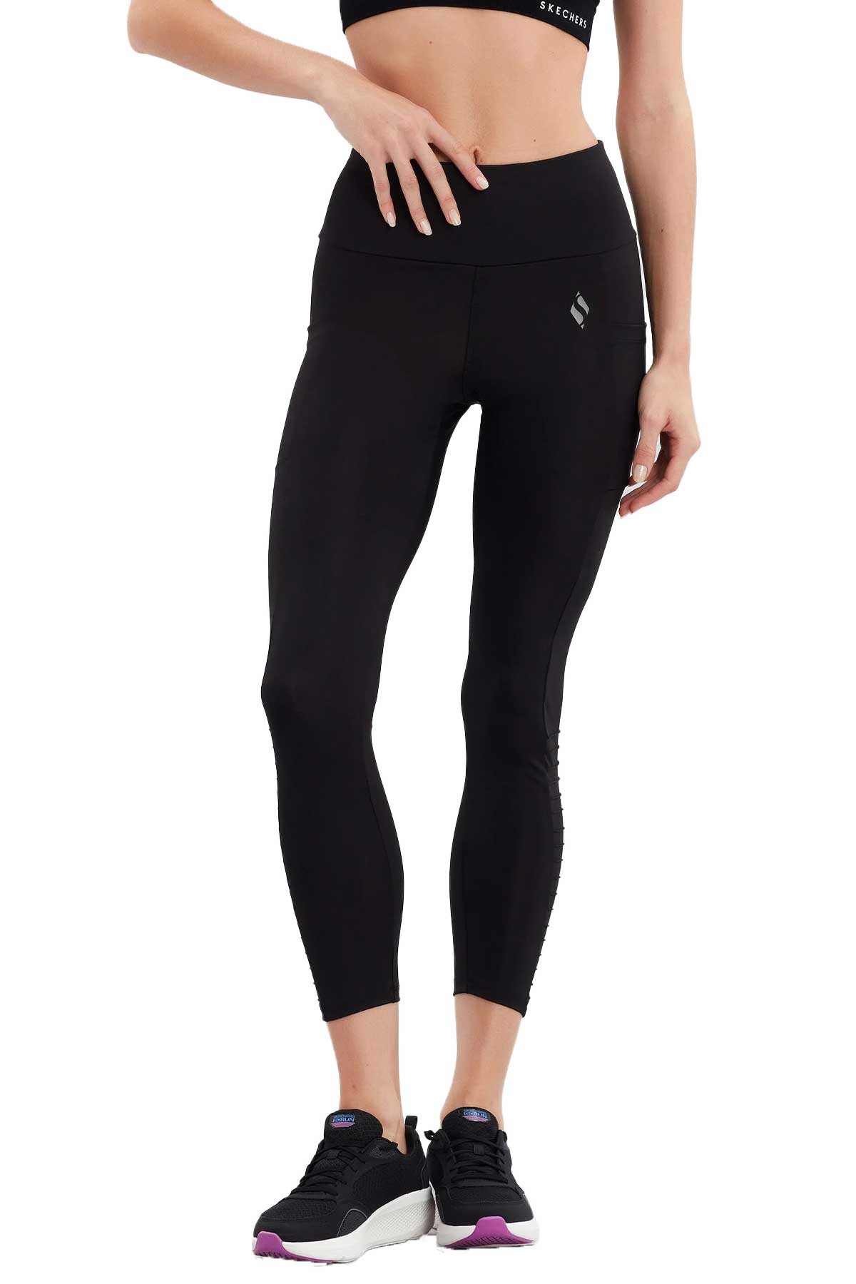 Skechers Pocket Detailed Ankle Kadın Spor Tayt S222191-001 Siyah