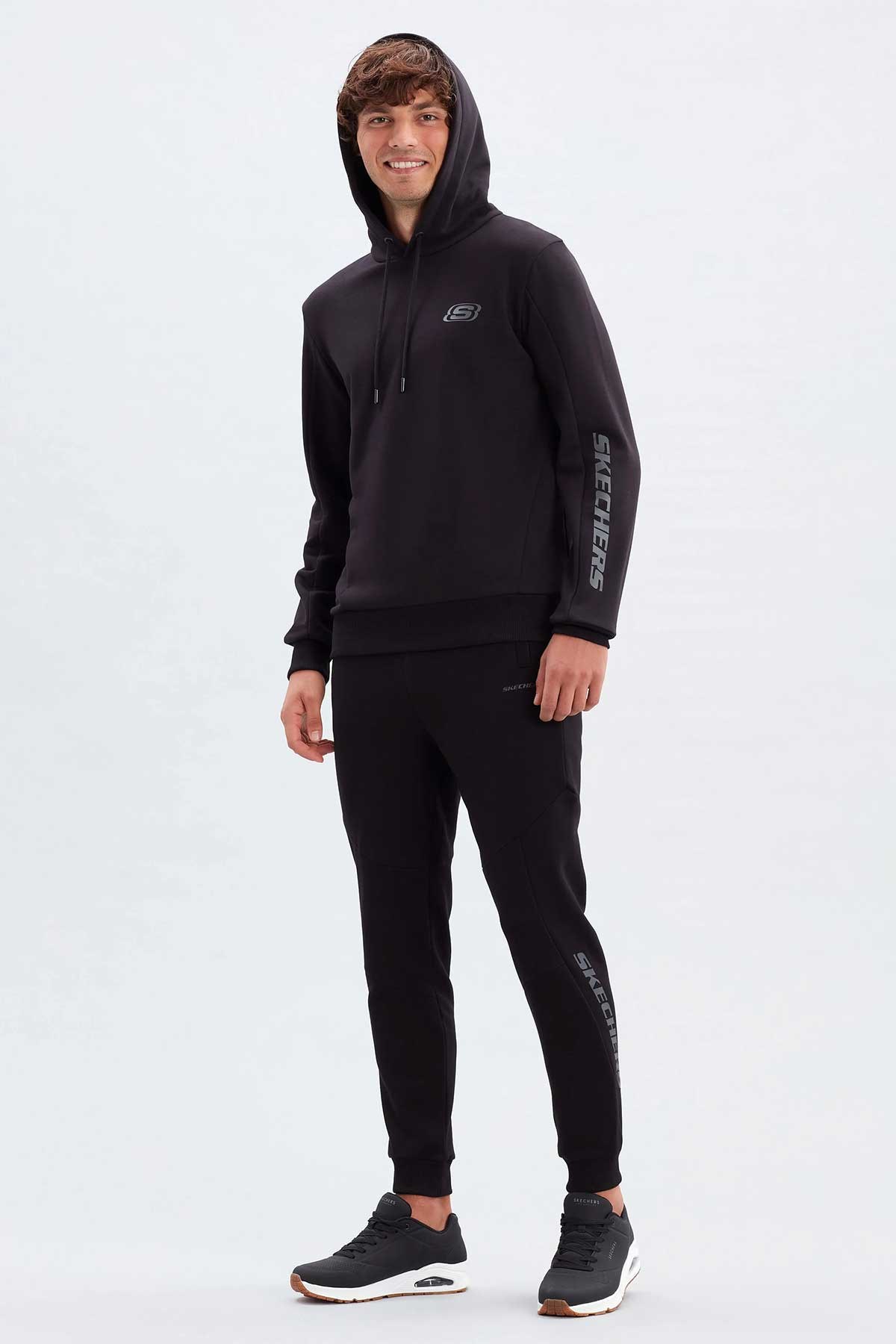 Skechers Mid Weight Fleece Jogger Erkek Eşofman Altı S222243-001 Siyah