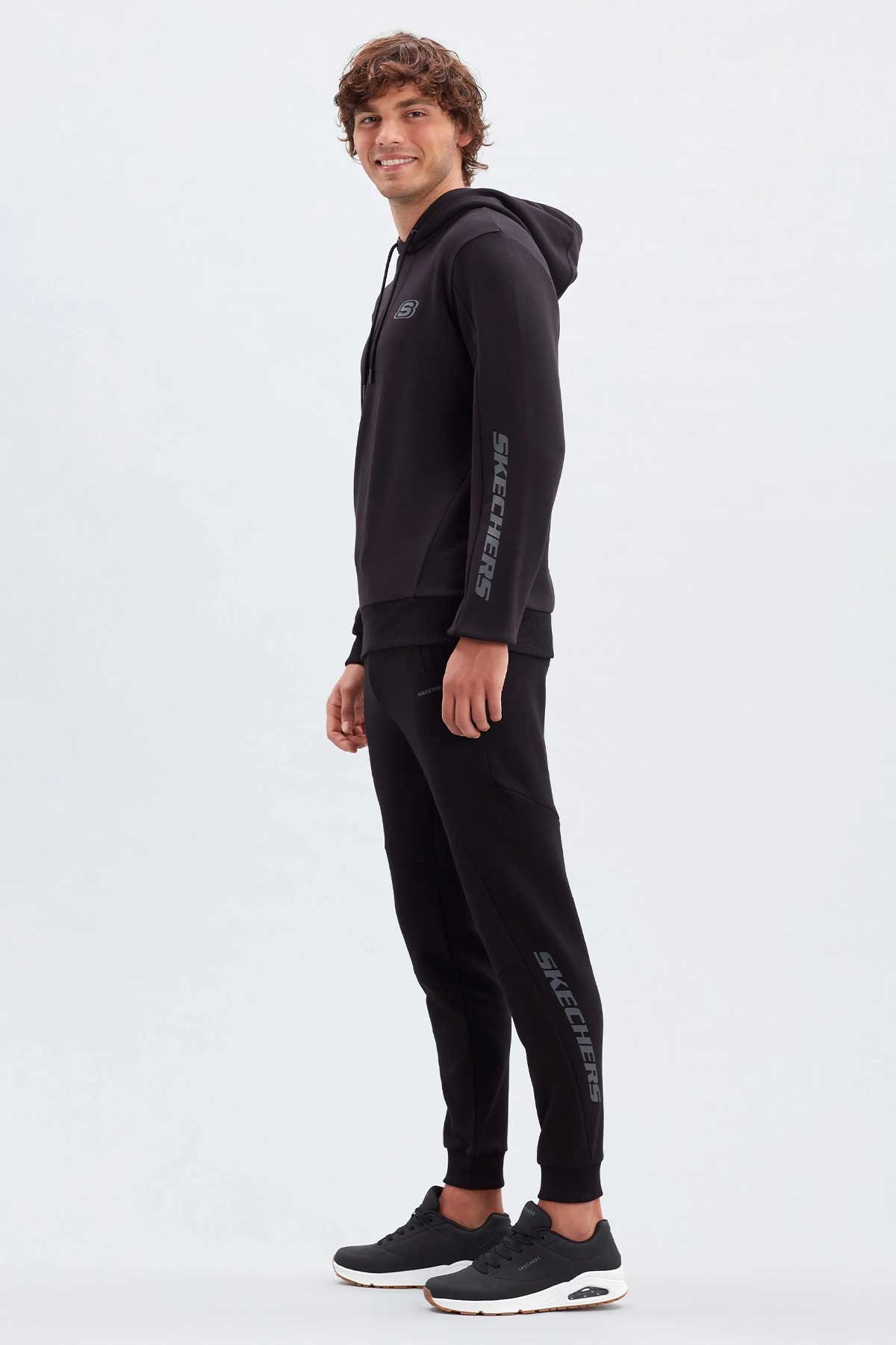 Skechers Mid Weight Fleece Jogger Erkek Eşofman Altı S222243-001 Siyah
