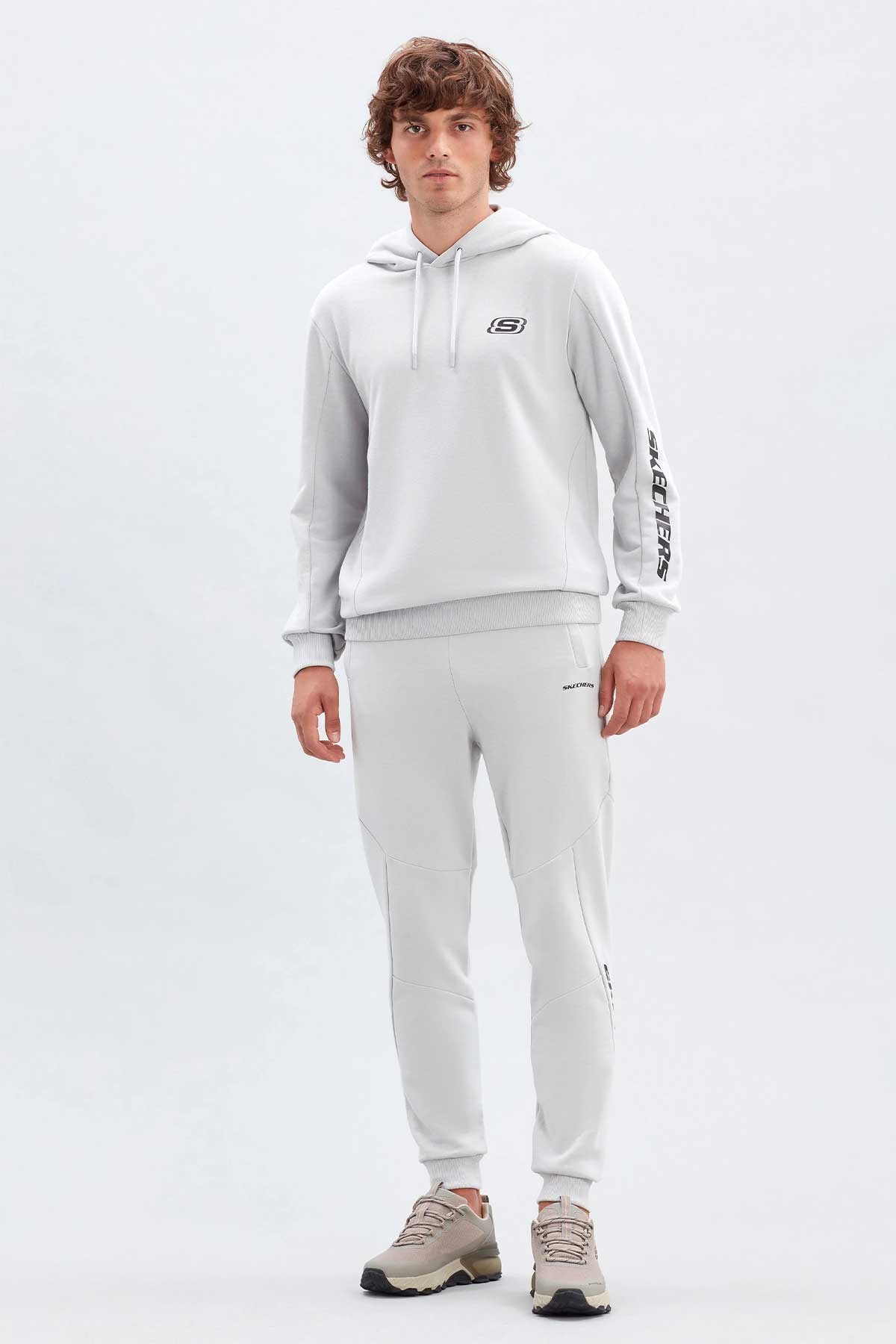 Skechers Mid Weight Fleece Jogger Erkek Eşofman Altı S222243-013 Gri