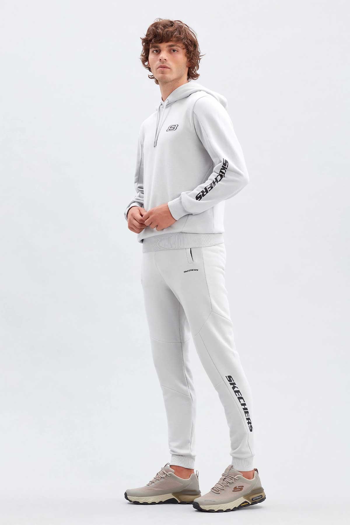 Skechers Mid Weight Fleece Jogger Erkek Eşofman Altı S222243-013 Gri