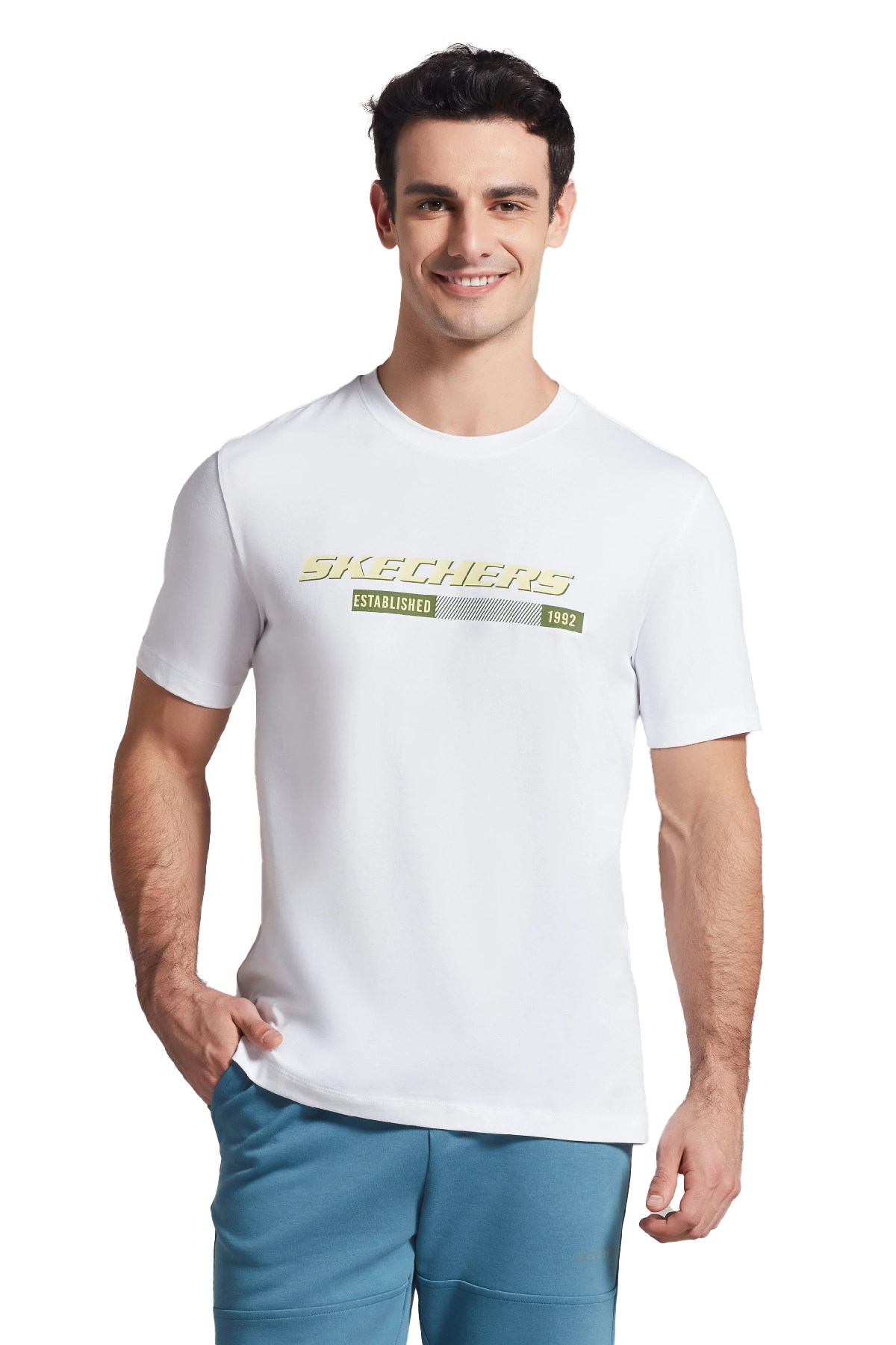 Skechers Erkek Tişört S222247-100 Beyaz