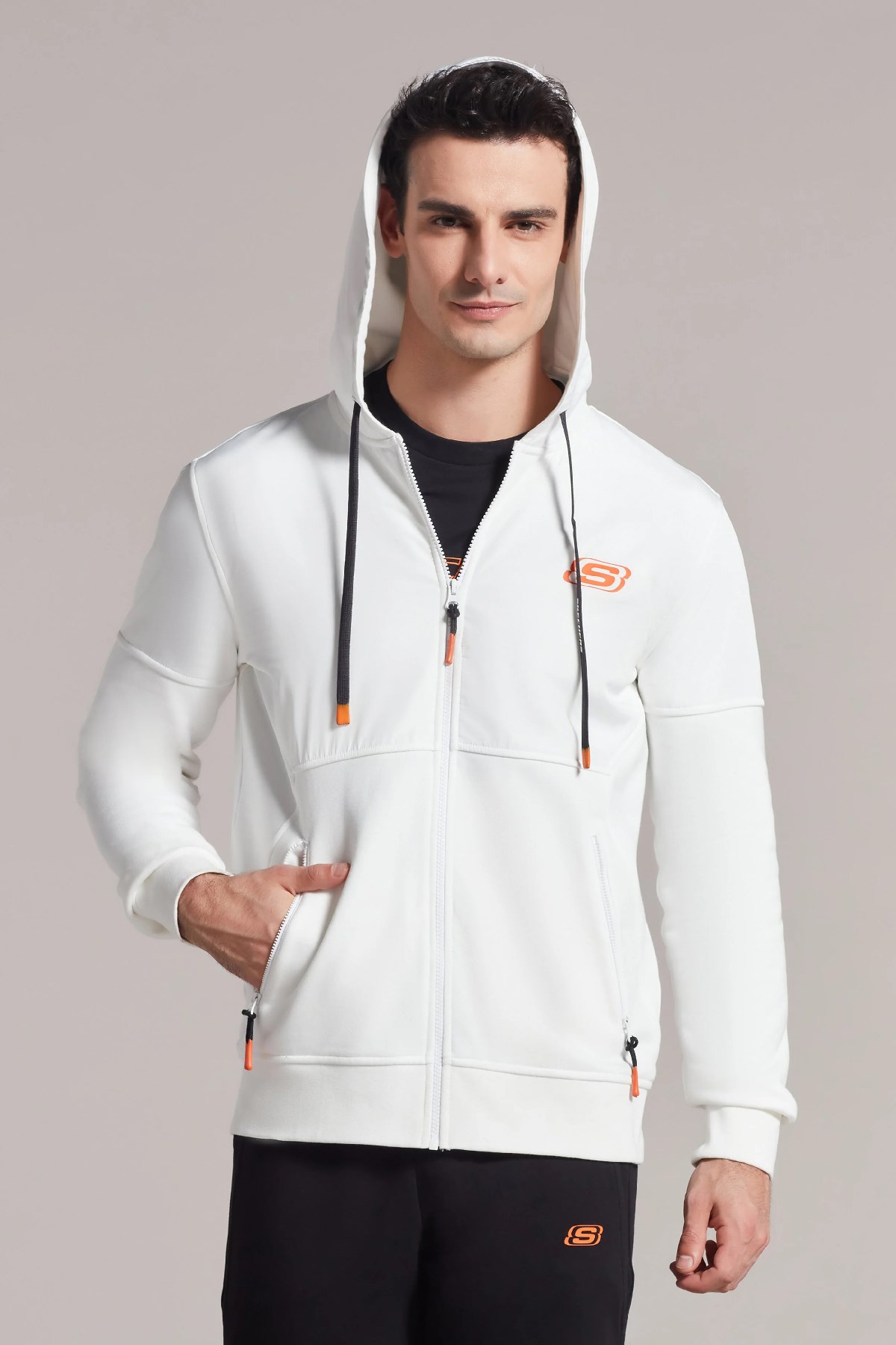 Skechers Erkek Sweatshirt S231002-100 Beyaz