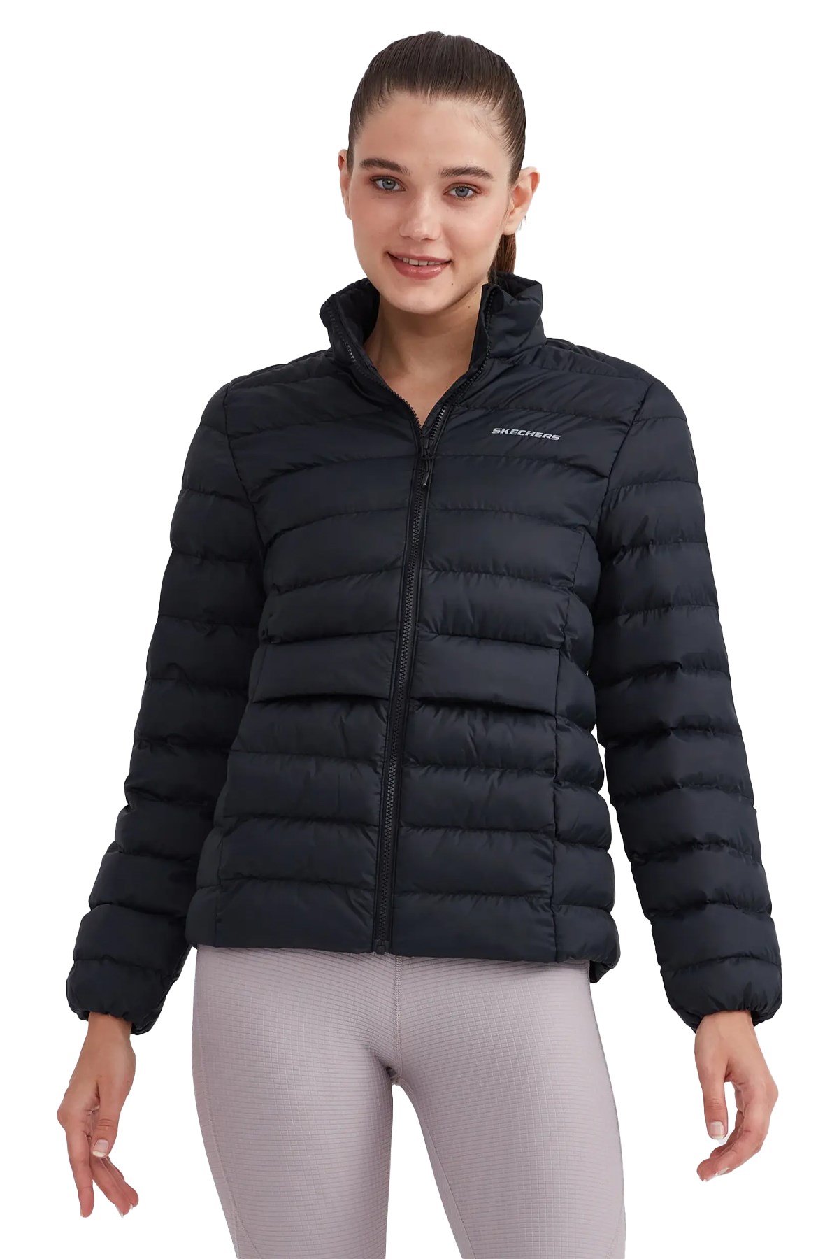 Skechers Outerwear Padded Kadın Mont S231240-001 Siyah