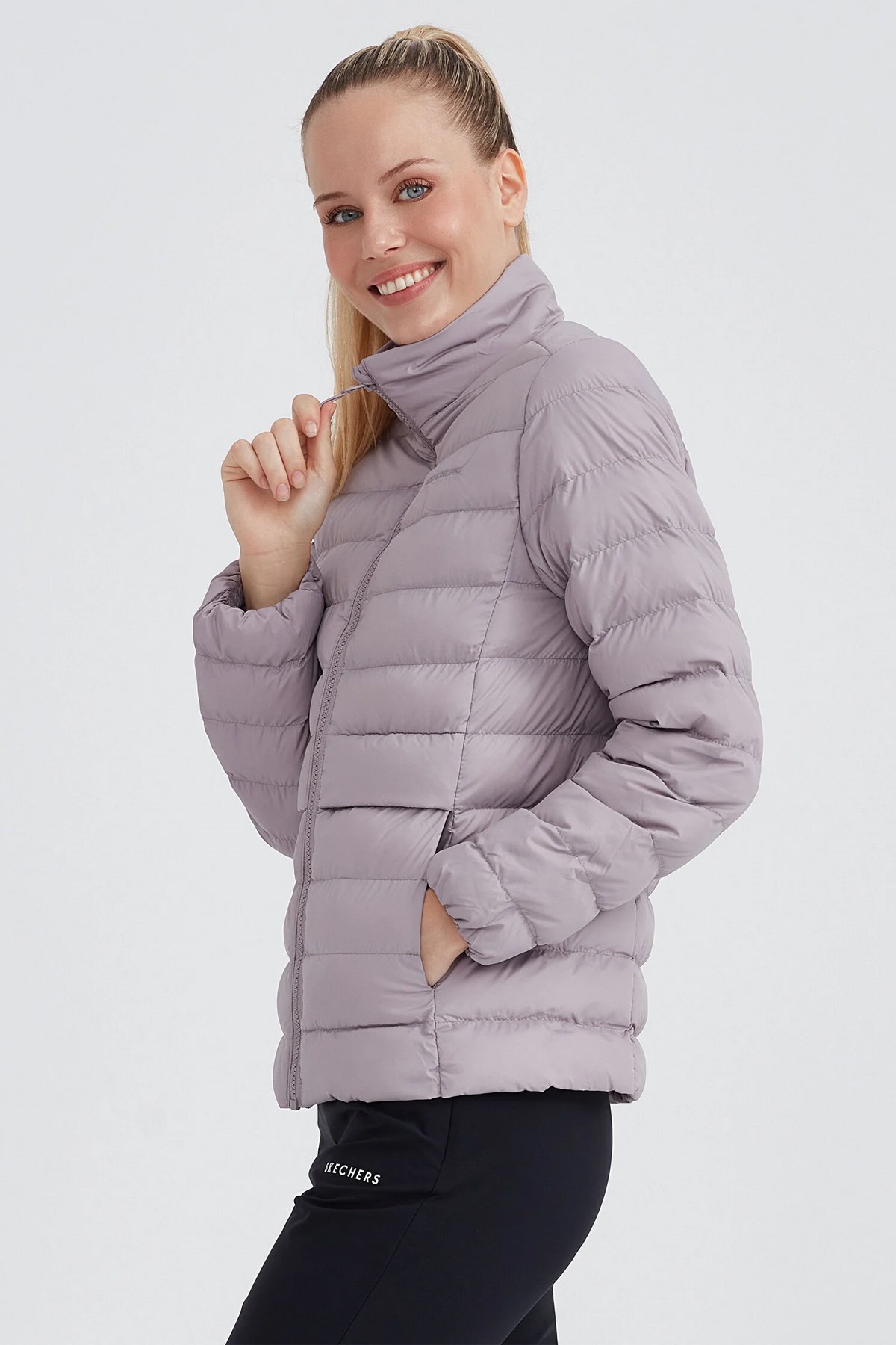 Skechers Outerwear Padded Kadın Mont S231240-506 Mor