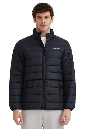 Skechers Outerwear Padded Erkek Mont S231242-001 Siyah