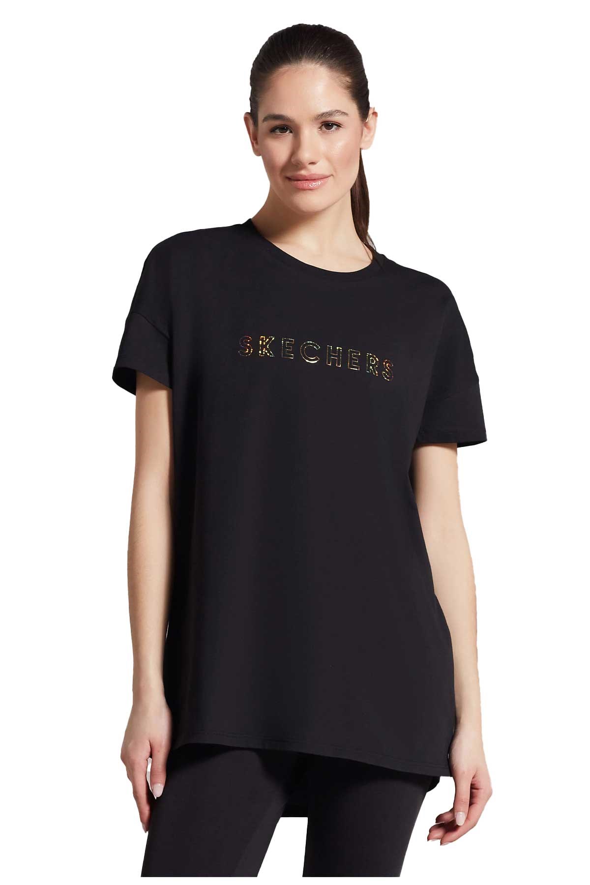 Skechers Kadın Tişört S231293-001 Siyah