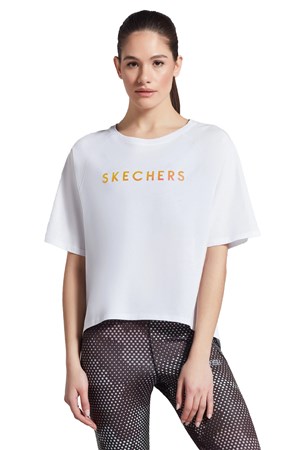 Skechers Kadın Tişört S231304-100 Beyaz