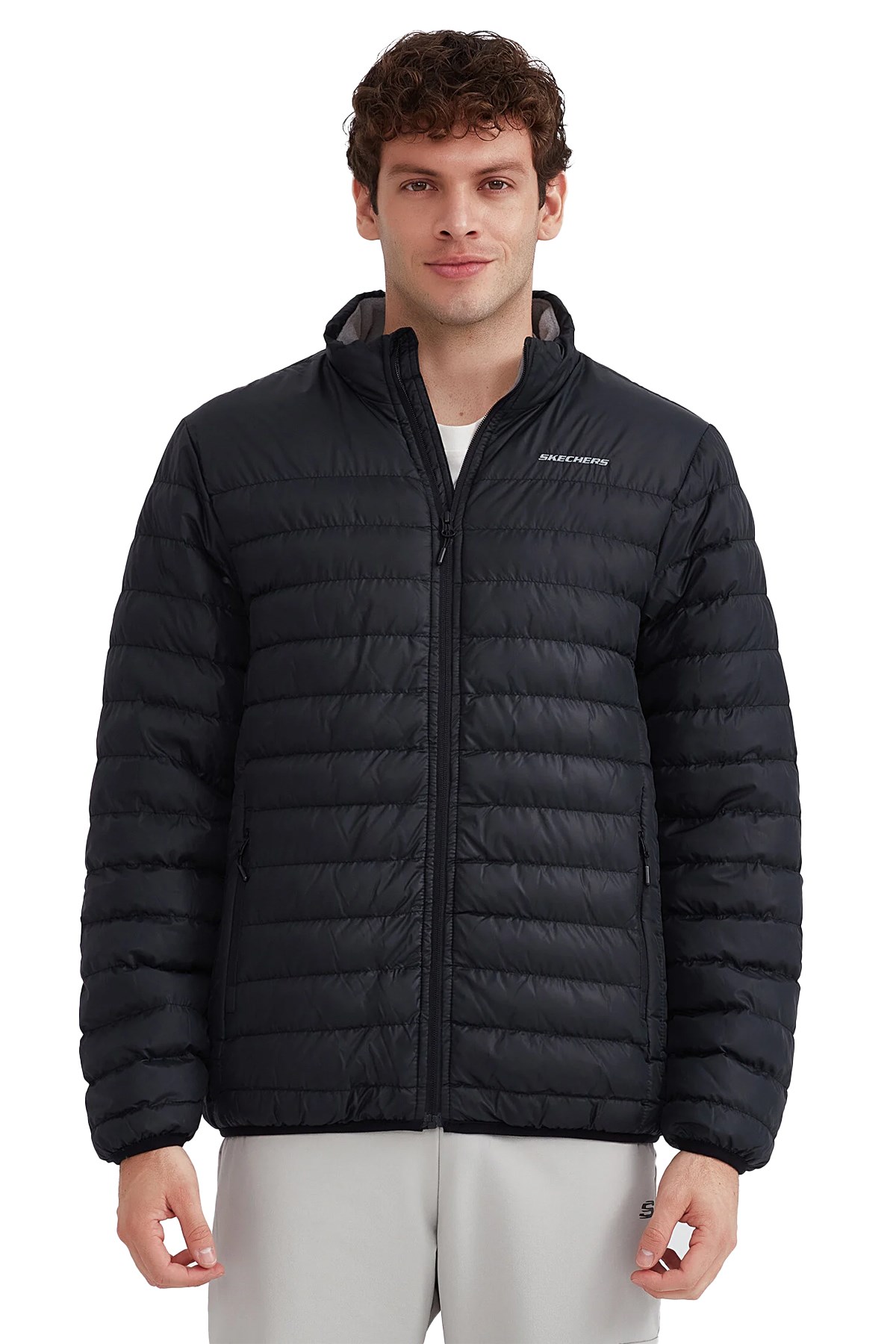 Skechers Outerwear Padded Erkek Mont S232002-001 Siyah