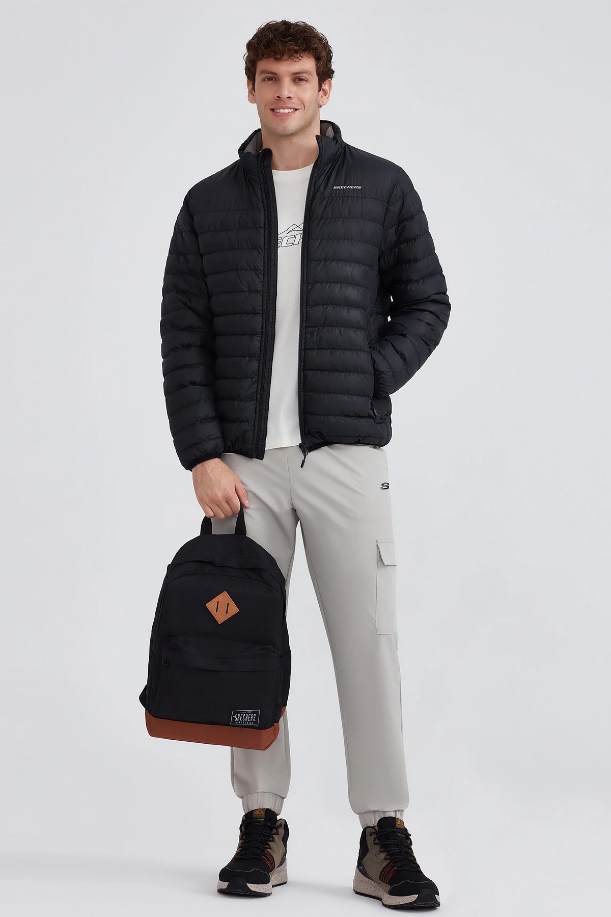 Skechers Outerwear Padded Erkek Mont S232002-001 Siyah