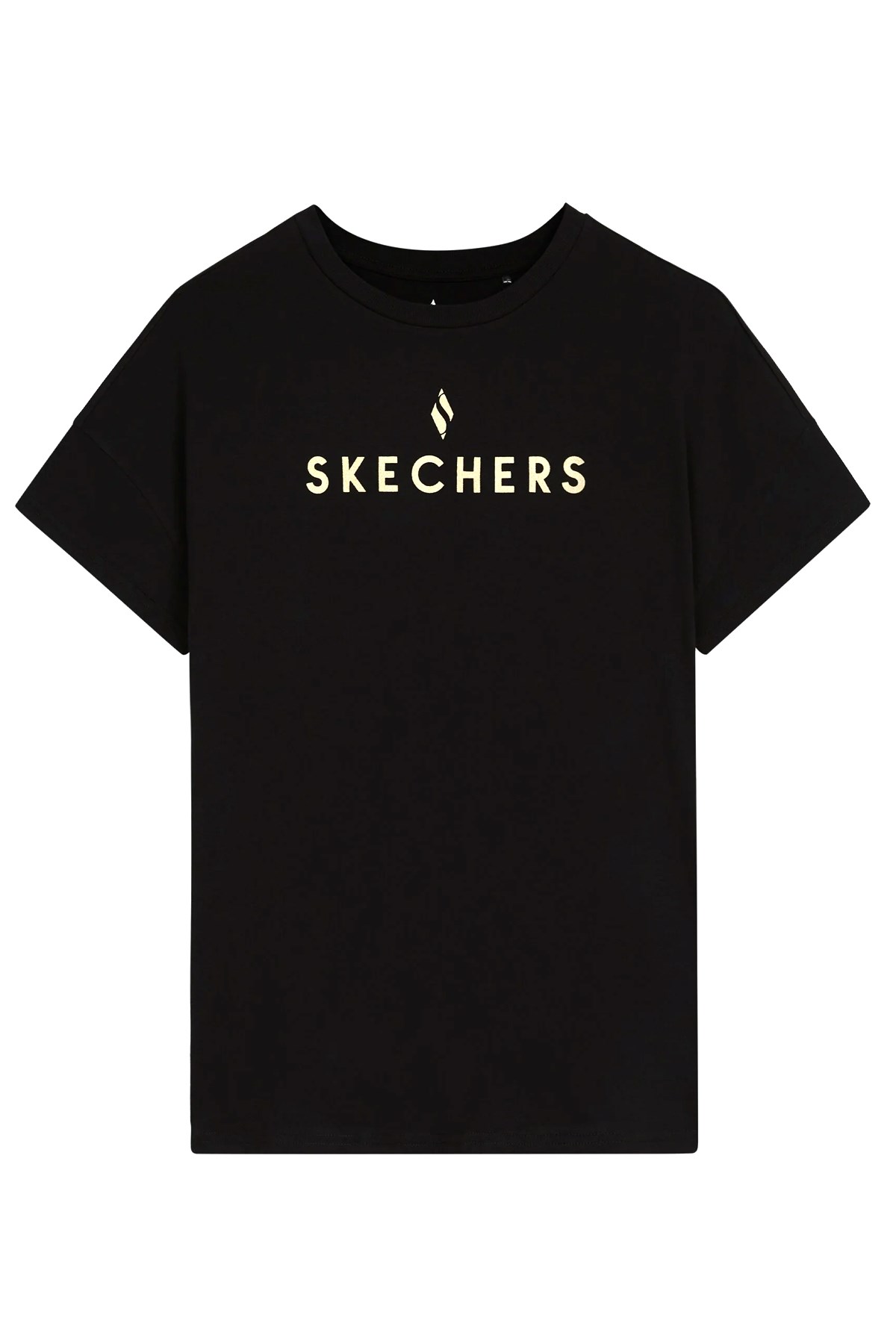 Skechers Graphic Tee Crew Neck Kadın Tişört S232161-001 Siyah