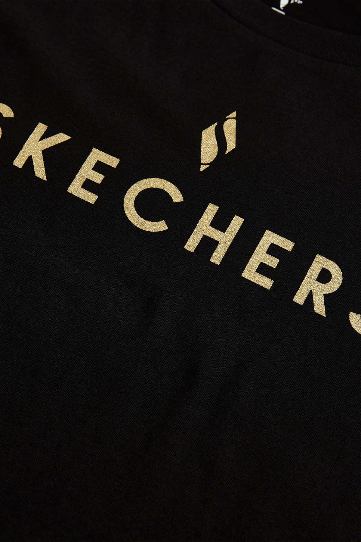 Skechers Graphic Tee Crew Neck Kadın Tişört S232161-001 Siyah