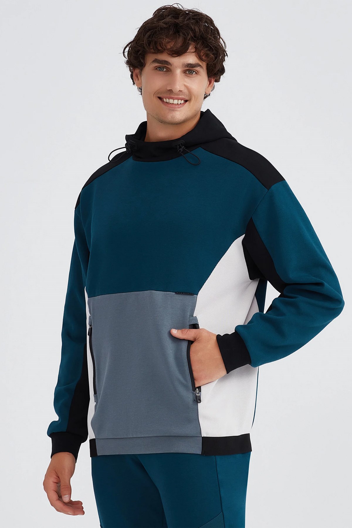 Skechers 2XI-Lock Hoodie Erkek Sweatshirt S232193-405 Mavi