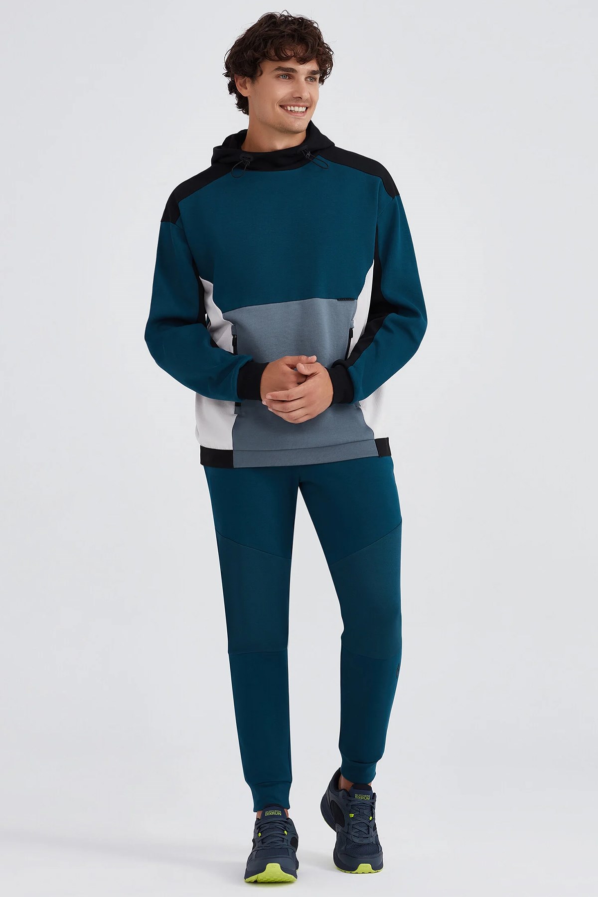 Skechers 2XI-Lock Hoodie Erkek Sweatshirt S232193-405 Mavi