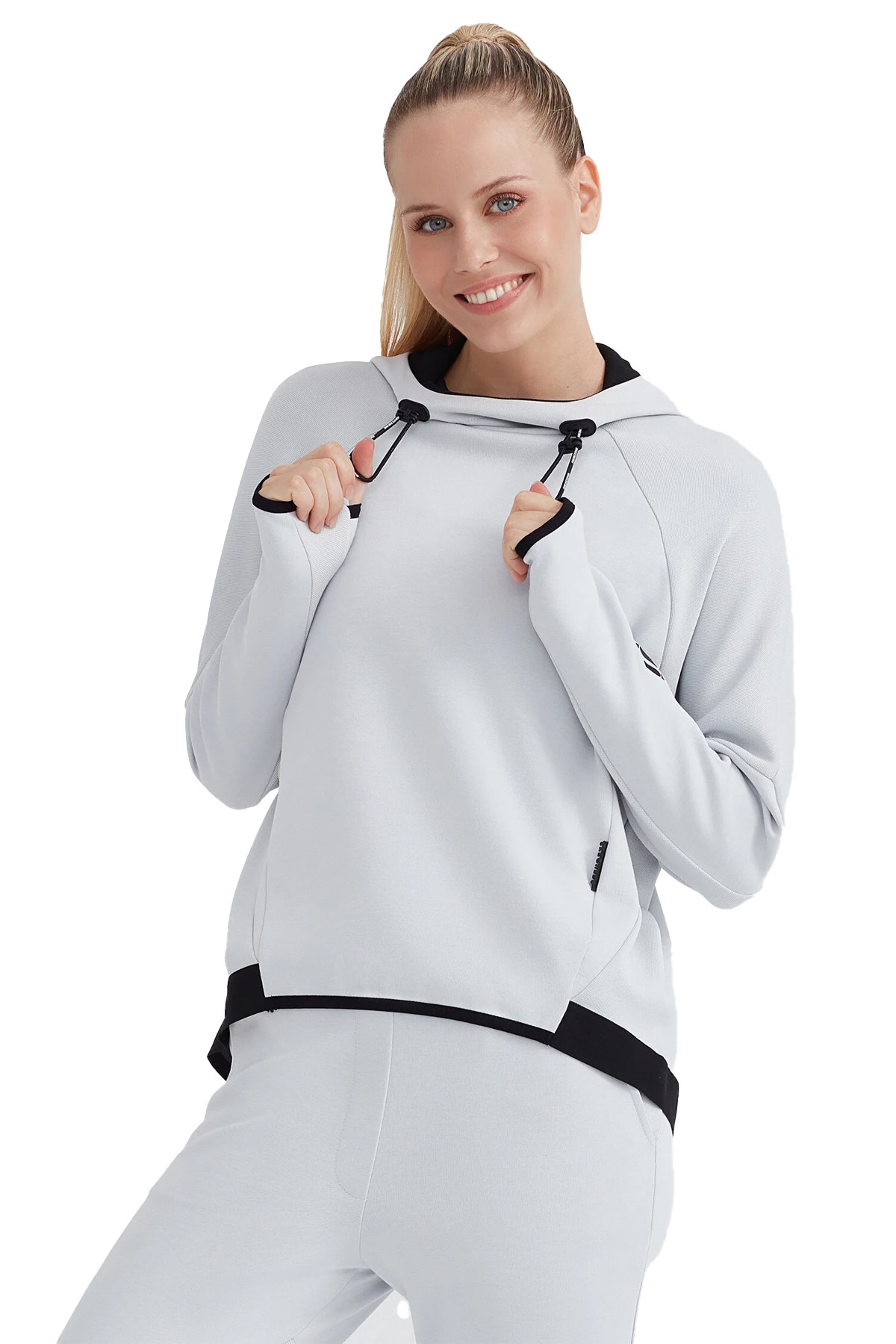 Skechers 2XI-Lock Hoodie Kadın Sweatshirt S232207-043 Gri