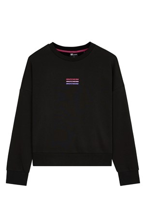 Skechers Essential Crew Neck Kadın Sweatshirt S232241-001 Siyah